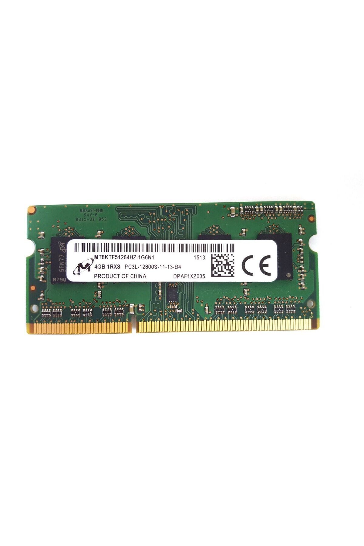 Micron MT8KTF51264HZ-1G6N1 4 GB DDR3L-1600 SODIMM PC3-12800 1.35V NOTEBOOK Ram