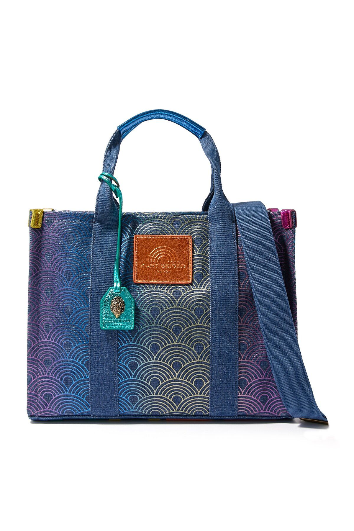 Kurt Geiger Küçük Southbank Tote Çanta - Gökkuşağı Baskılı Şık Tasarım