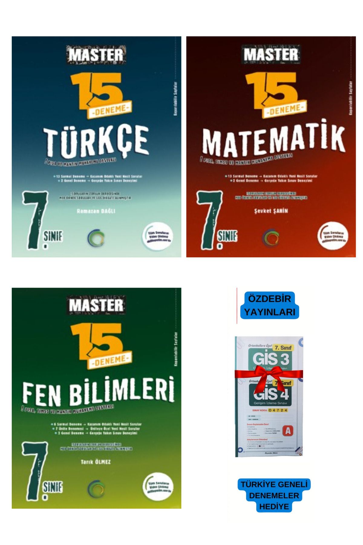 Okyanus Yayınları 2025 7.SINIF MASTER TÜRKÇE-MATEMATİK-FEN 15 DENEME 3 KİTAP ( ÖZDEBİR HEDİYELİ)