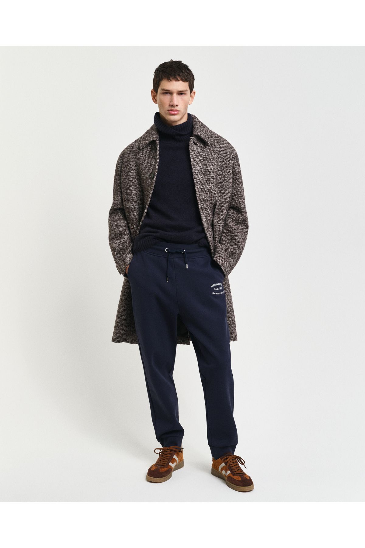 Gant Erkek Lacivert Regular Fit Logolu Eşofman Altı