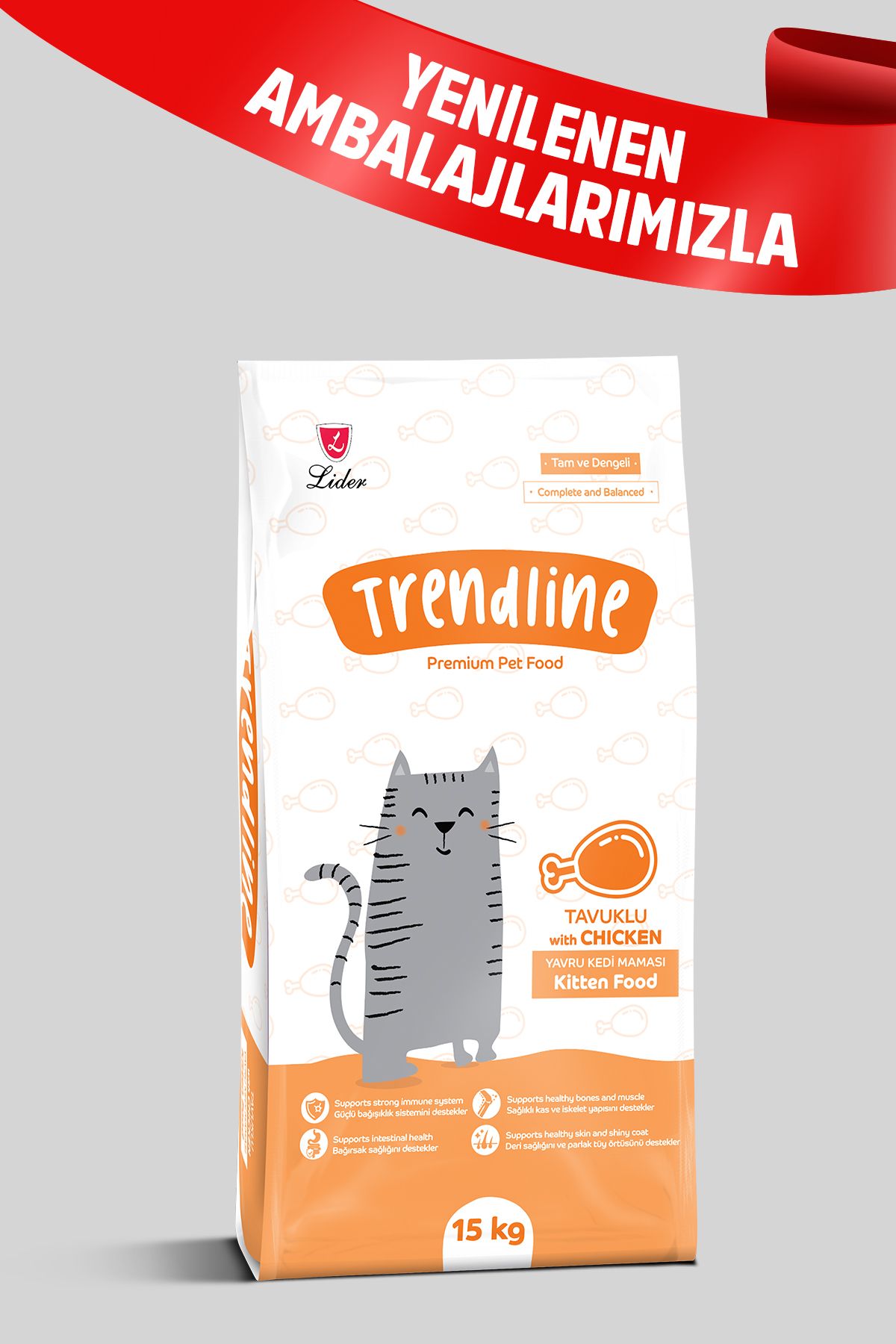 Trendline Kitten Tavuklu Yavru Kedi Maması 15 Kg