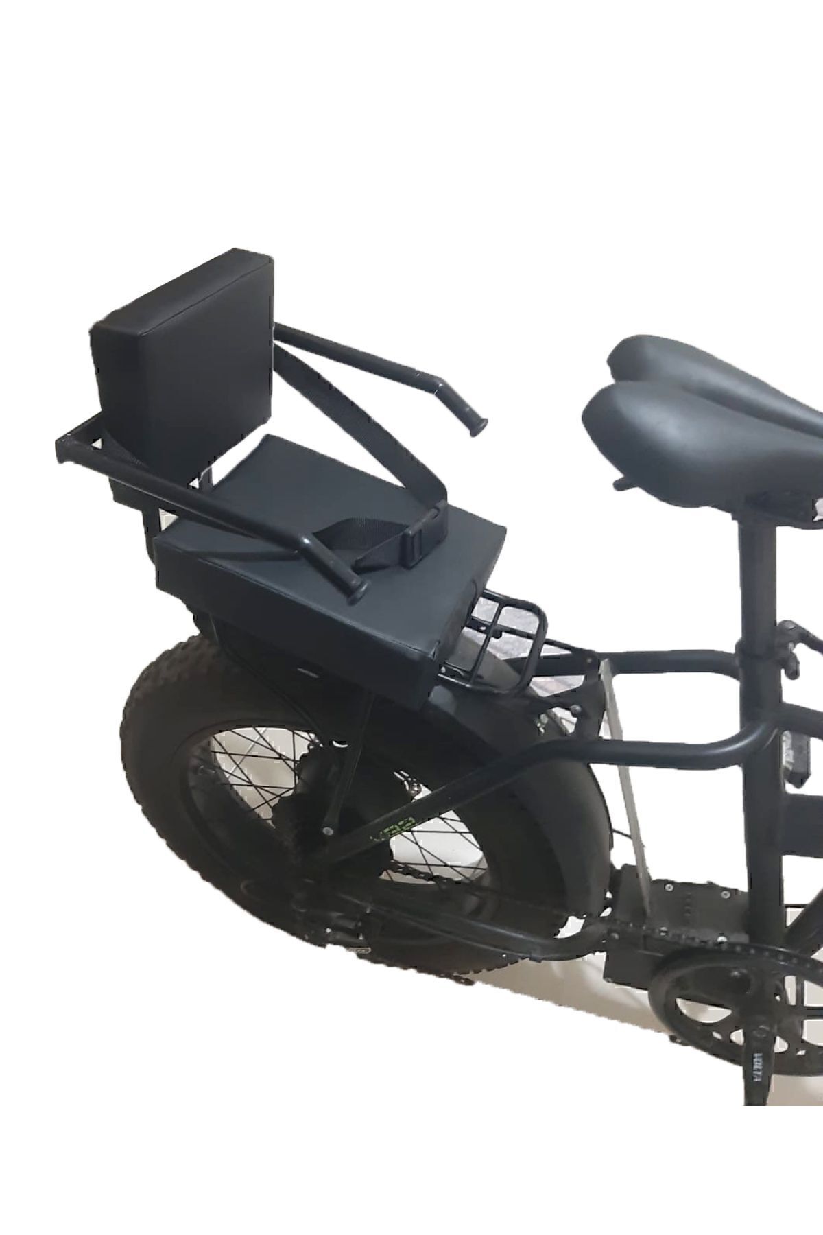 RKS Elektrikli Bisiklet Yan Korumalı Çocuk Koltuğu, Emniyet Kemerli Deri Arka Koltuk, Sele