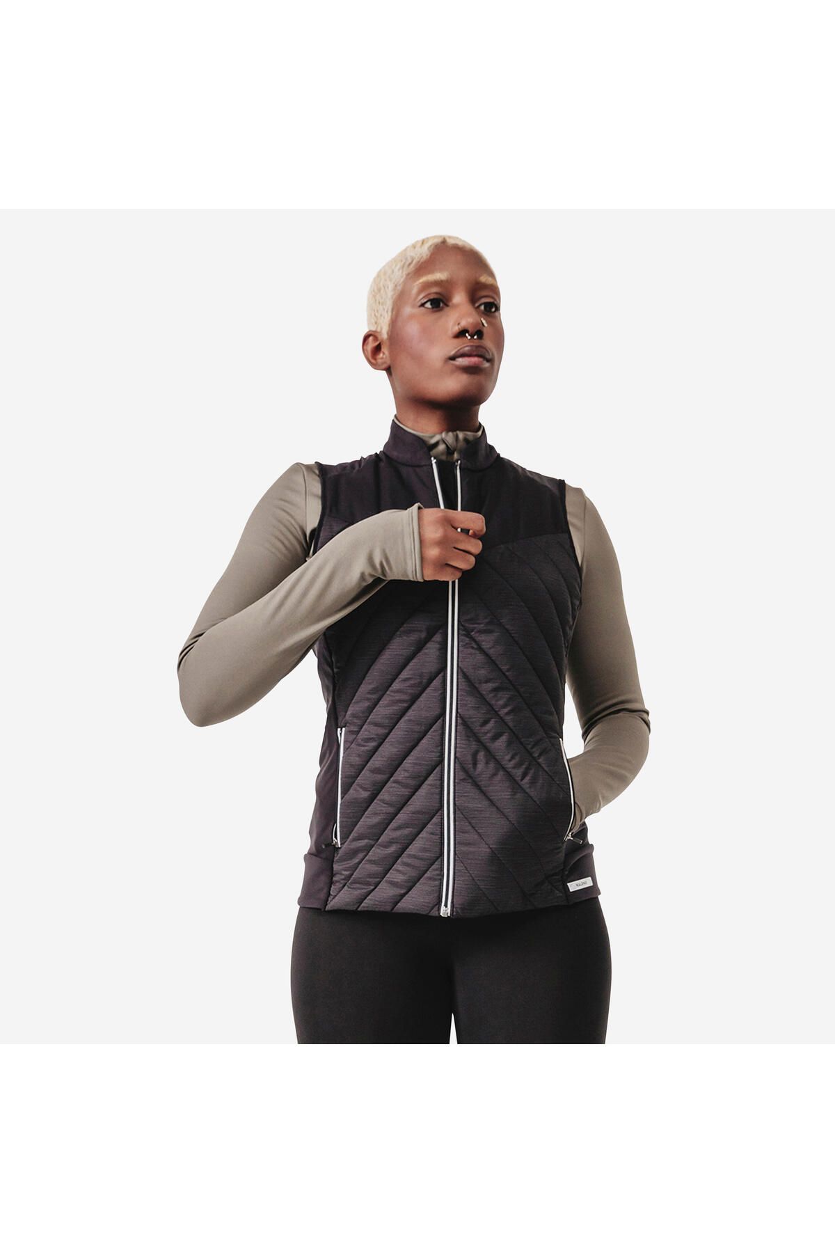 Decathlon Kiprun Kadın Koşu Yeleği - Siyah - Warm