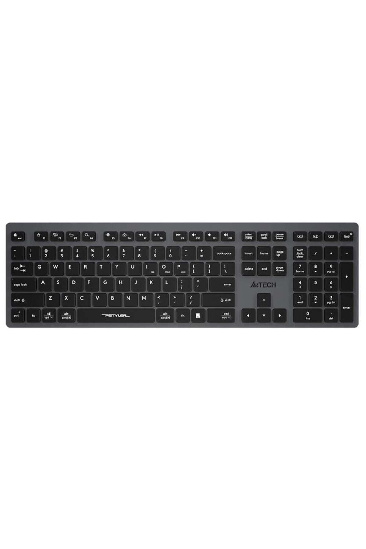 A4 Tech A4TECH FBX50C BLUETOOTH Q ŞARJLI KLAVYE GRİ