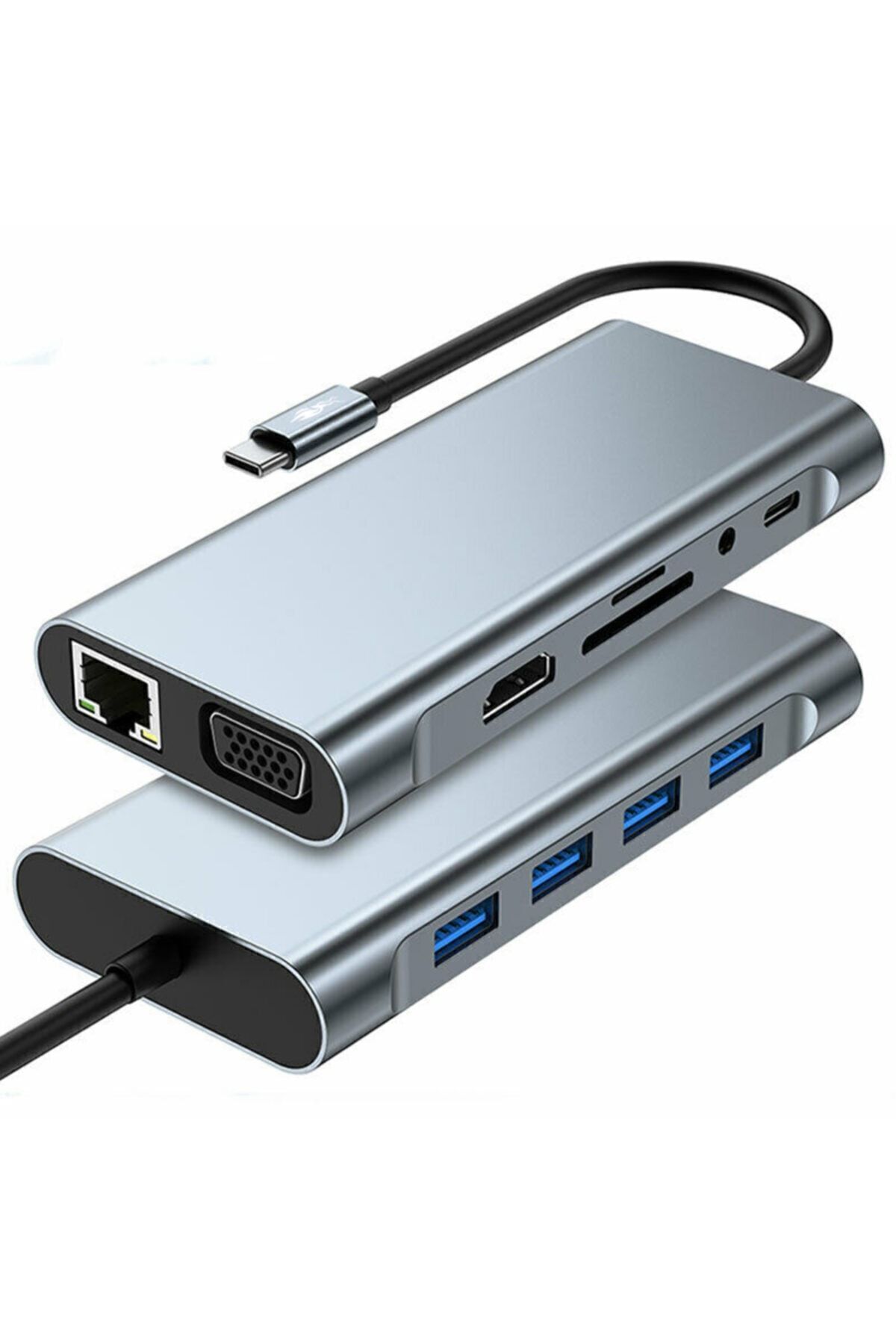 shaza 11in1 Usb Type-c Hub Port Adaptör Hdmı Usb Ethernet Pd Girişli