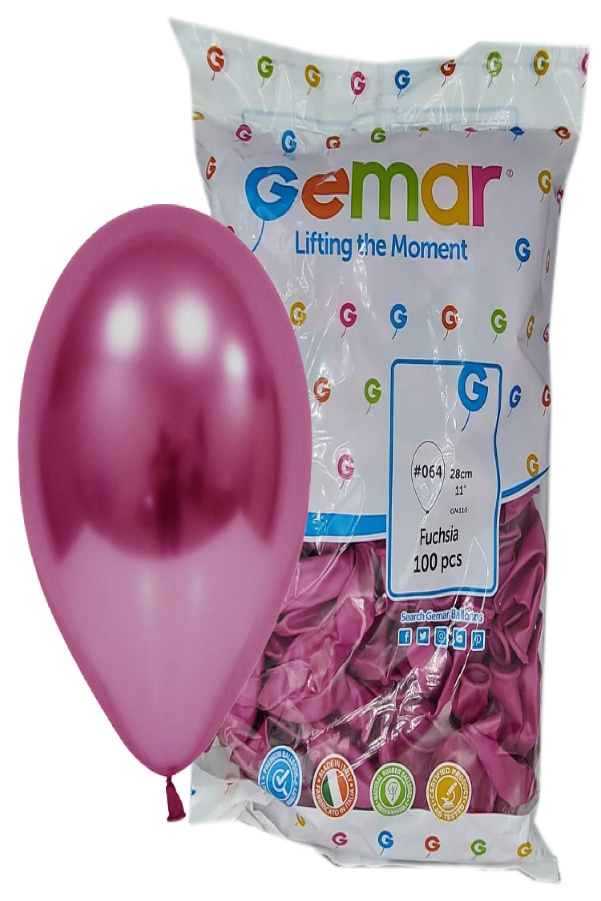 Gemar Metalik Balon Fusha