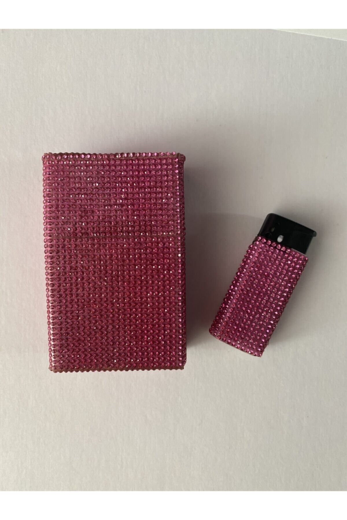 Zey Desing Pembe Soluk Taşlı Sigara Kutusu