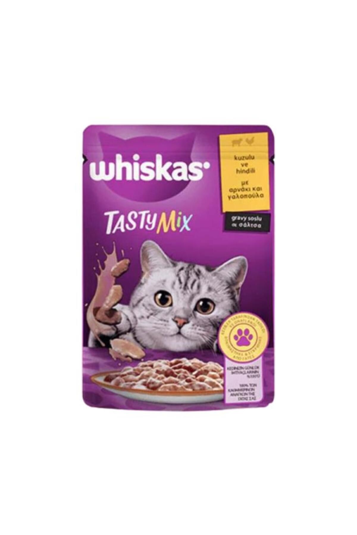 Whiskas Pouch Tasty Mix Sos Içerisinde Kuzu Etli Ve Hindili Yetişkin Konserve Kedi Maması 85 gr - 4
