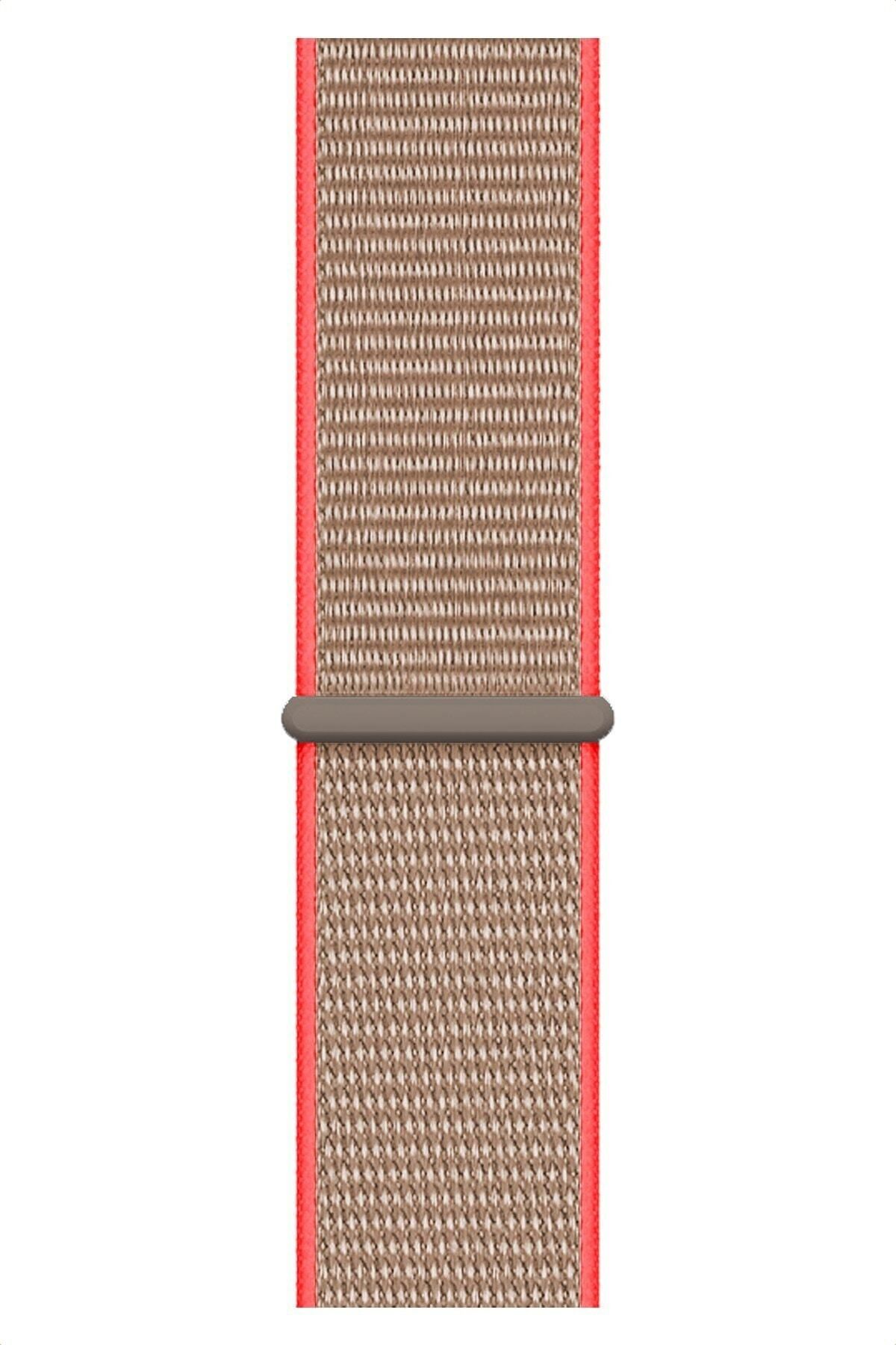 Fibaks Apple Watch 41/40/38 Mm Series 10/9/8/7/6/5/4/3/se Kordon Kayış Strap Hasır Örgü Spor Loop