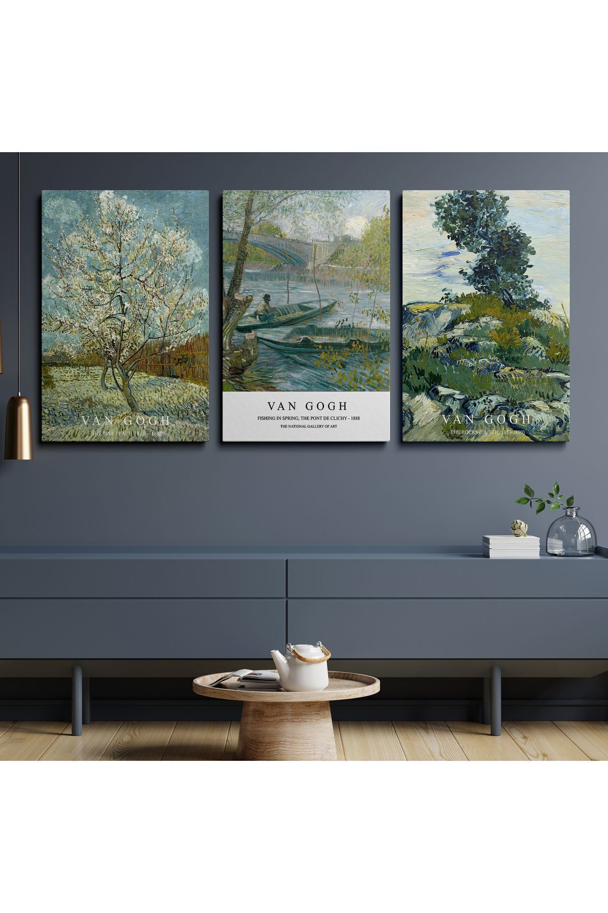 TosbArt 3'lü Set Kanvas Duvar Tablosu Canvas Tablo Boho Klasik Modern Eu 206