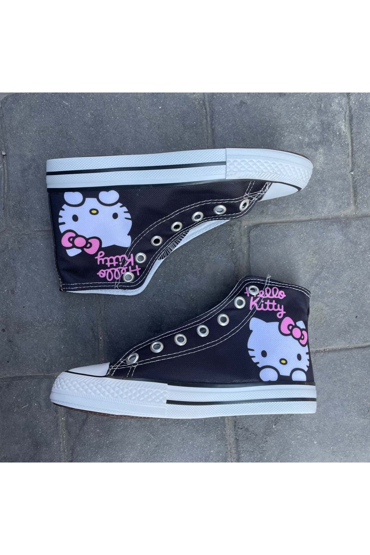 Köstebek Hello Kitty Uzun Kanvas Ayakkabı