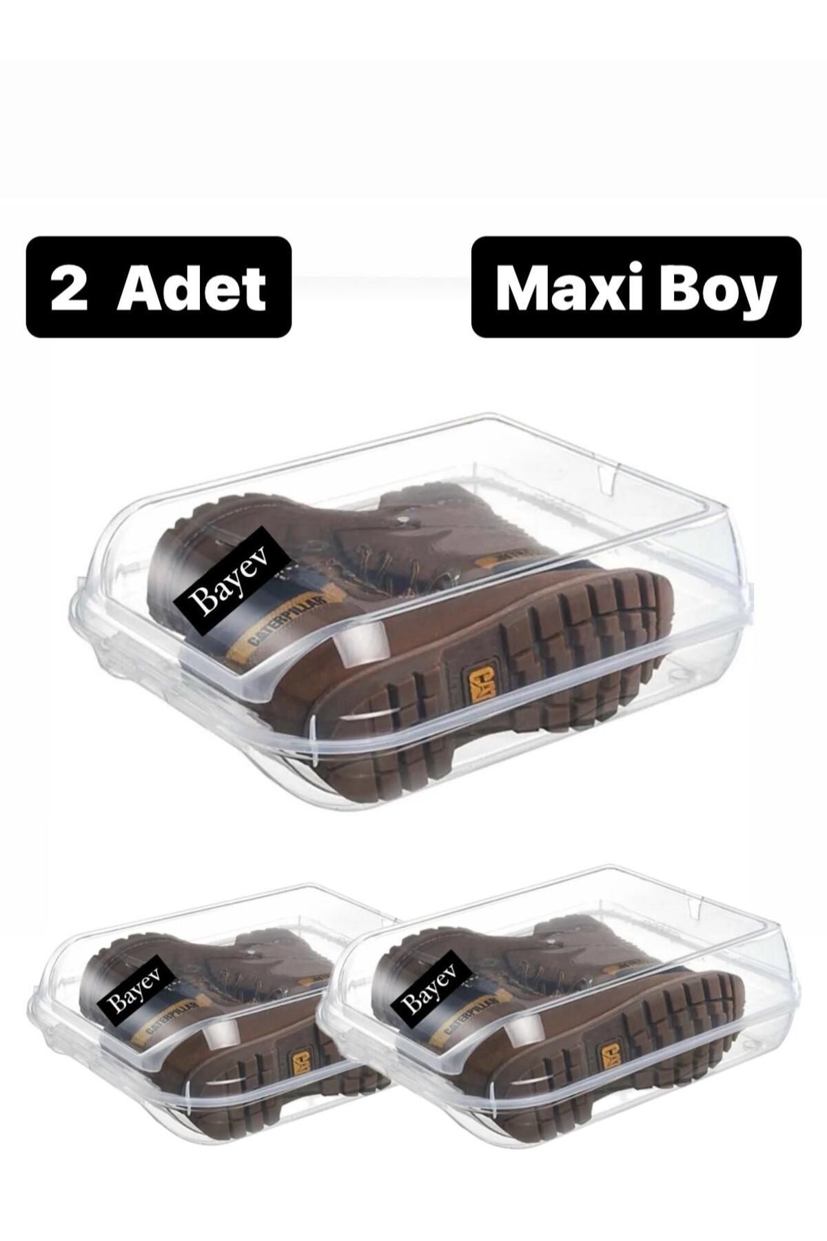 Bayev 2 Adet Bot Saklama Kutusu Maxi Boy Ayakkabı Saklama Kutusu Kışlık Ayakkabılık Düzenleyici
