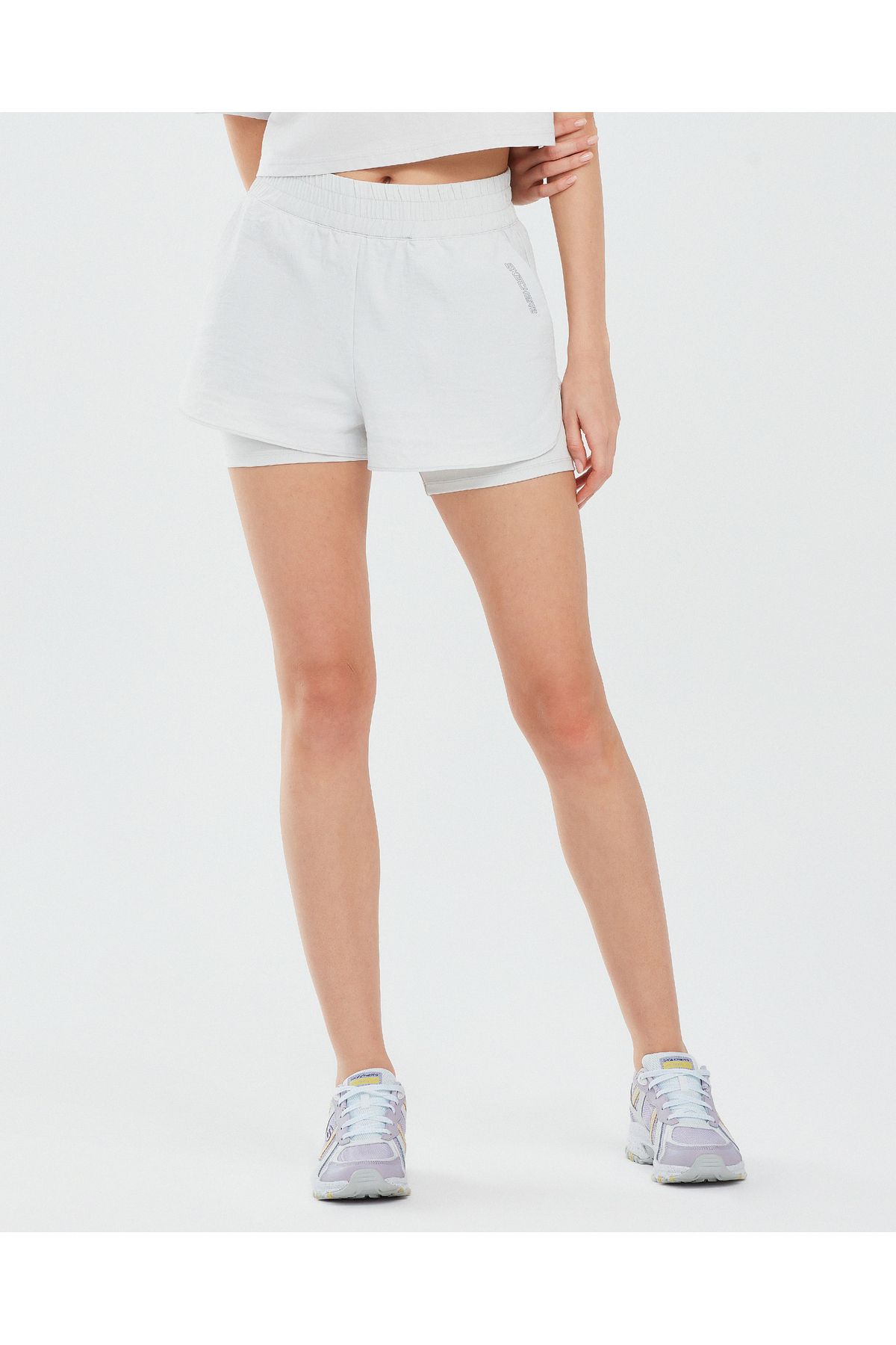 Skechers Performance Coll. W 4 Inch 2 In 1 Short Kadın Gri Şort S241144-035