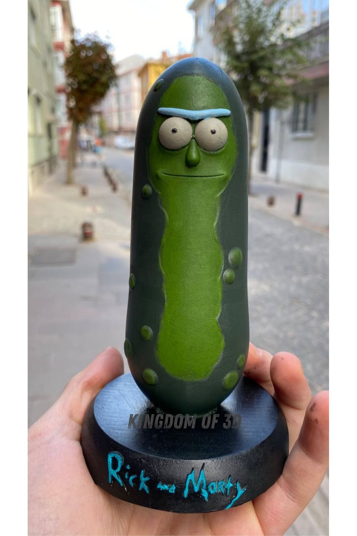 Kingdom of 3D Turşu Rick, Rick and Morty Figür, Pickle Rick, Rick ve Morty