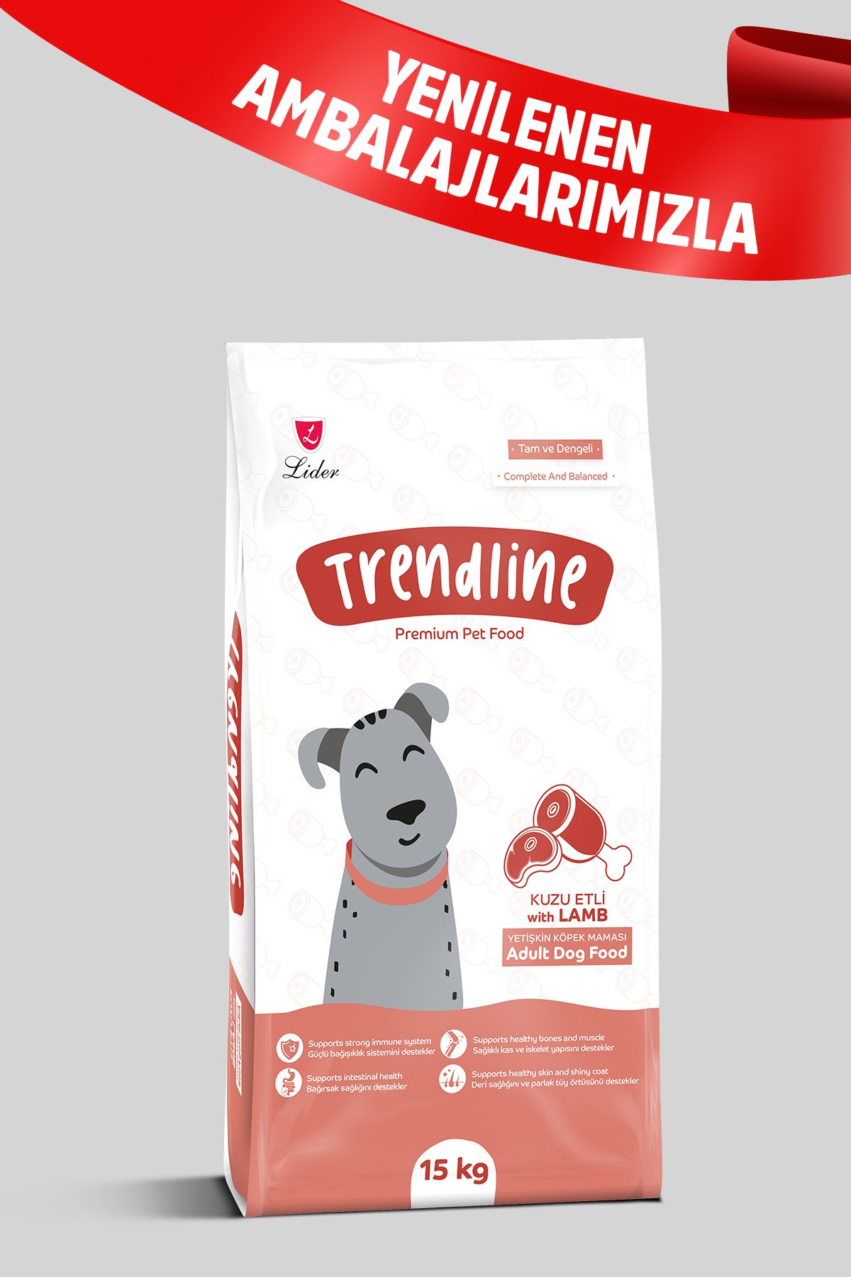 Trendline Kuzu Etli Yetişkin Kuru Köpek Maması 15 Kg