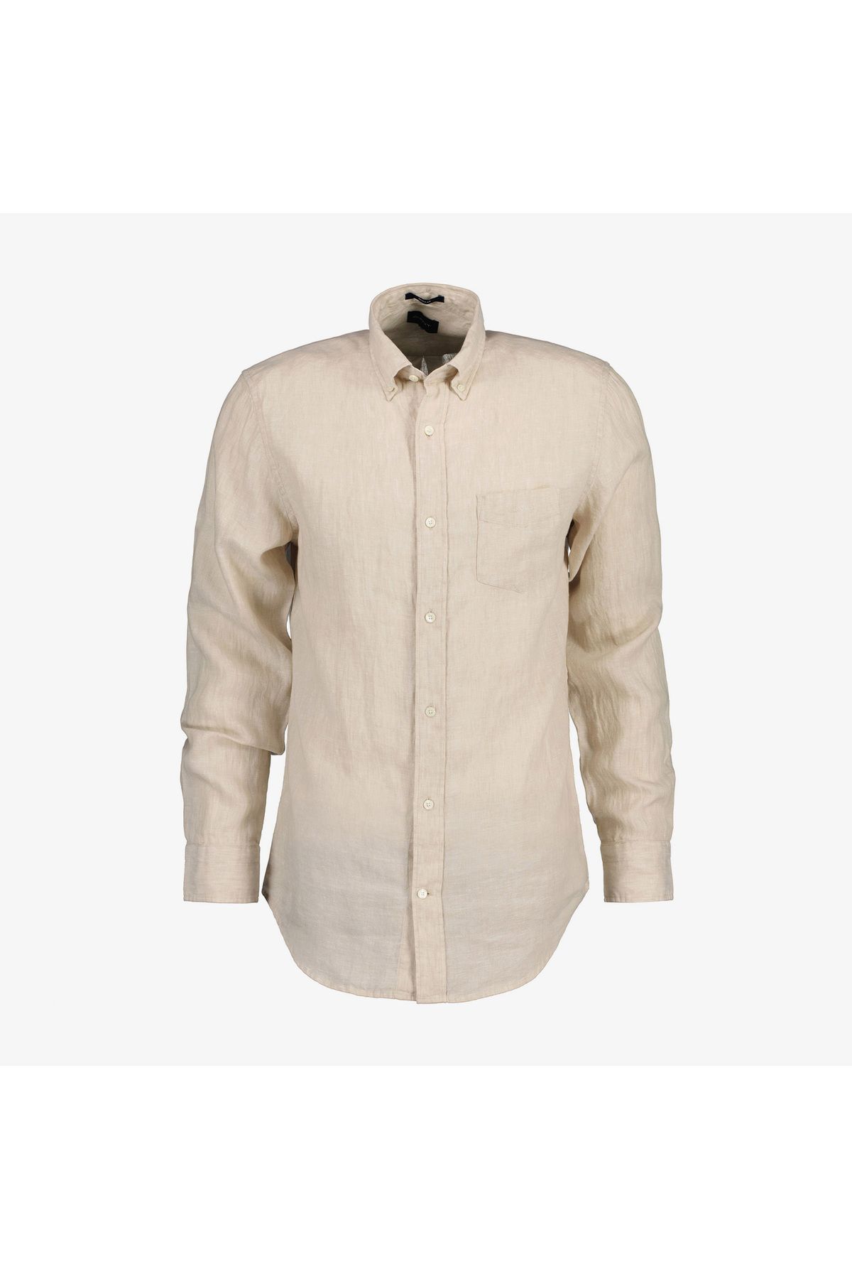 Gant Erkek Bej Regular Fit Keten Gömlek
