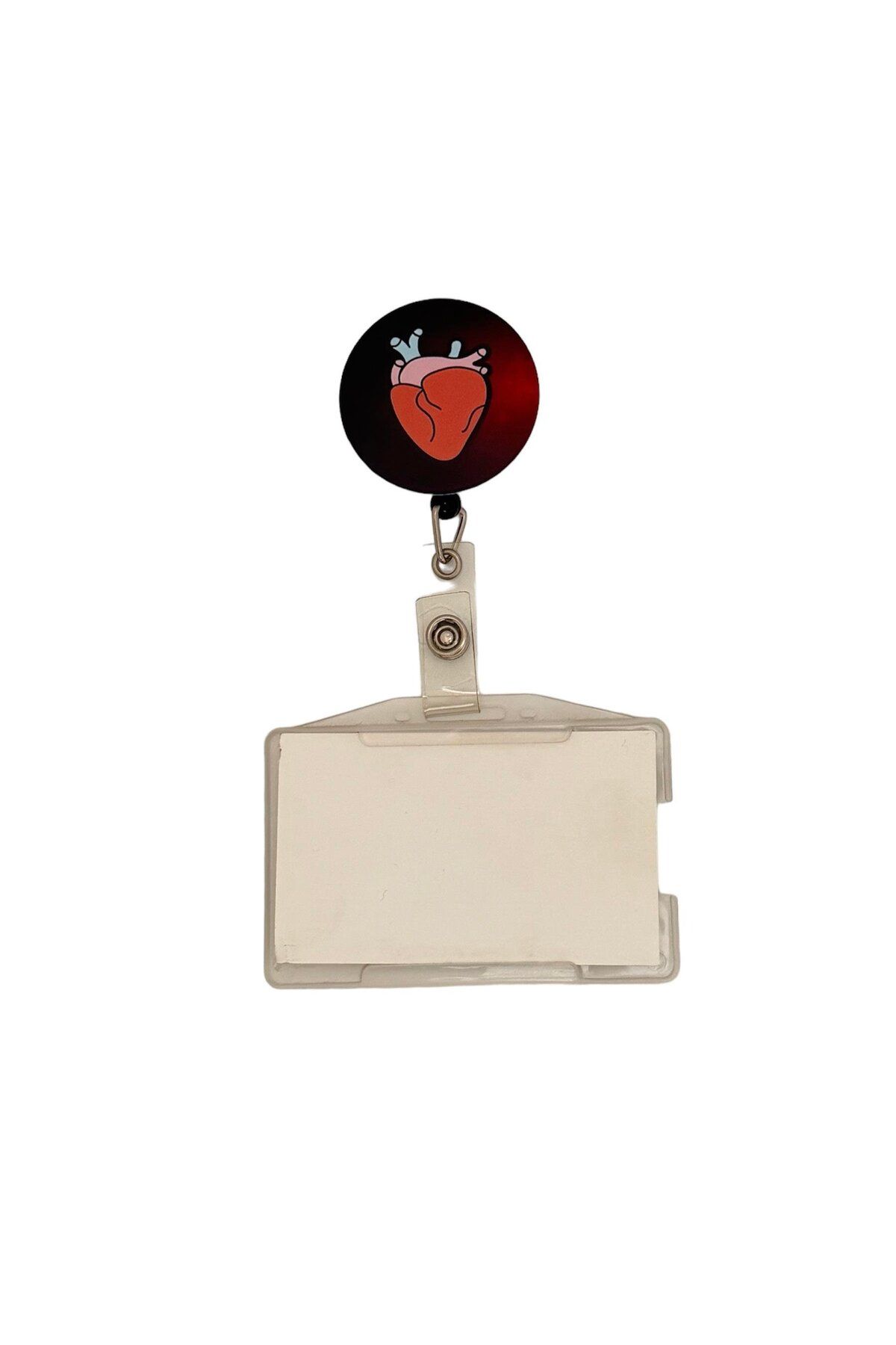 Sağlıkçı Shopping Kalp Temalı Metal Yoyo Kartlık Yoyo Yaka Kartlığı