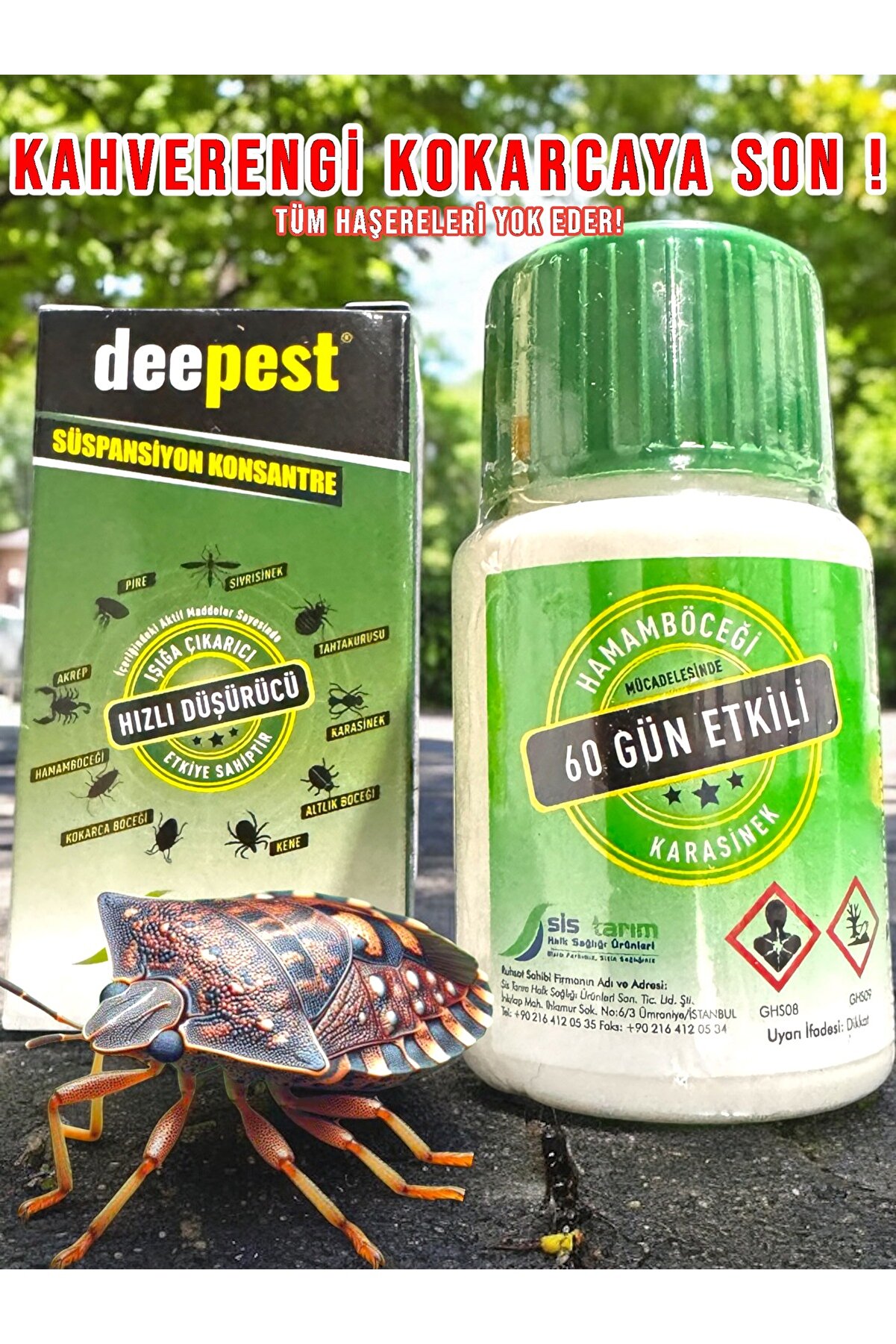 Deepest Kahverengi Kokarcao Böceği İlaçı: Pire, Bit, Hamam ve Kalorifer Böcekleri İçin Anında Çözüm