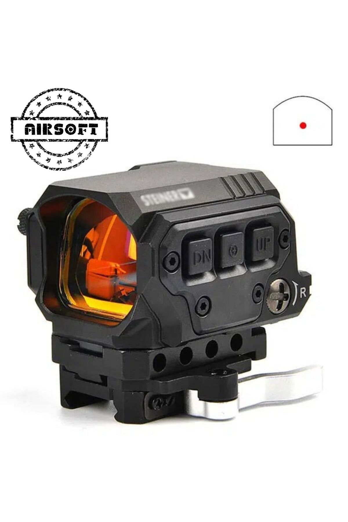 ISG Airsoft SOTAC R1X Reflex Red Dot Optical Sight w/ IR Function QR Mount - R1X-BK