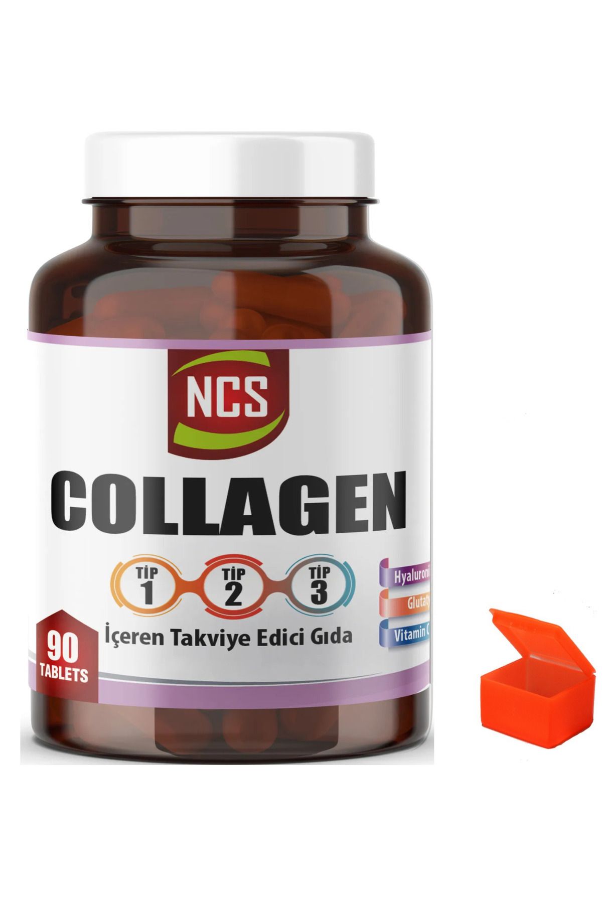 Ncs Hidrolize Collagen Type 1-2-3 Vitamin C Glutatyon 90 Tablets Hap Kutusu Hediyeli
