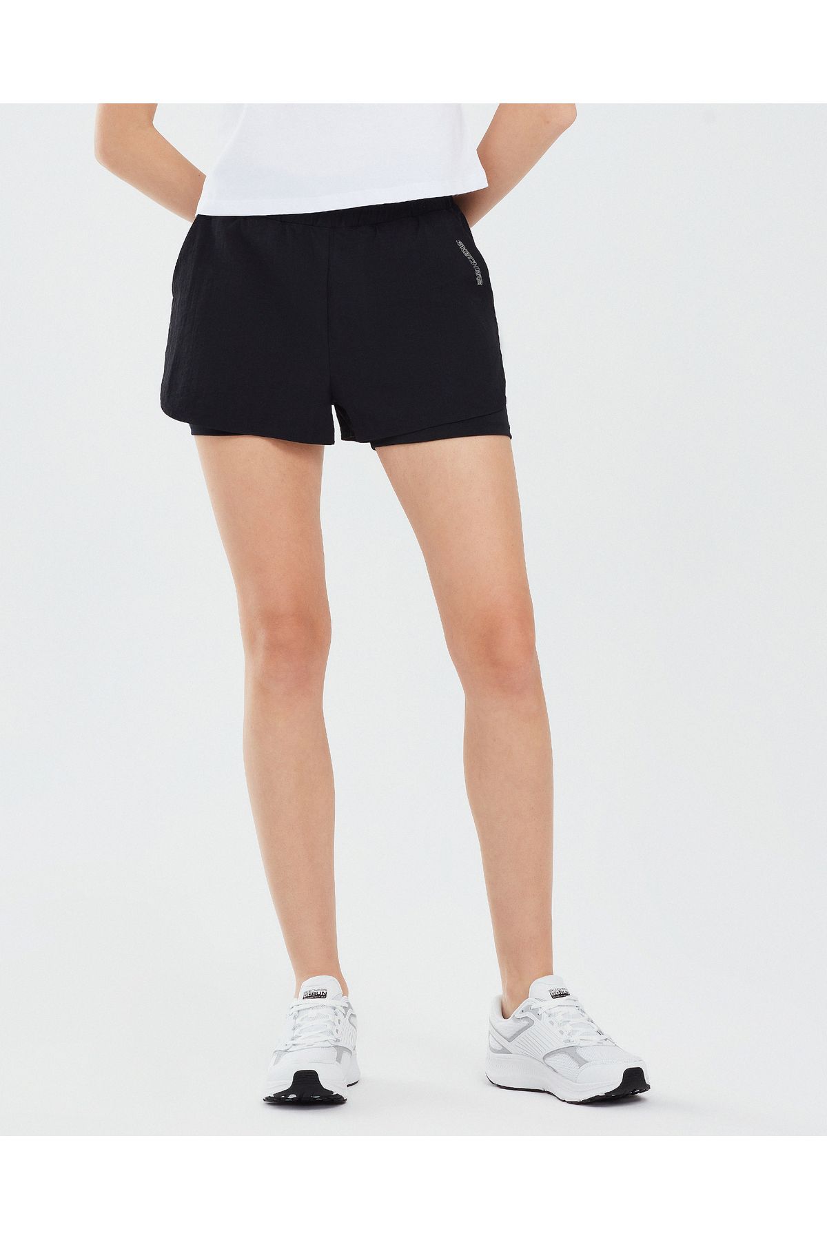 Skechers Performance Coll. W 4 Inch 2 In 1 Short Kadın Siyah Şort S241144-001