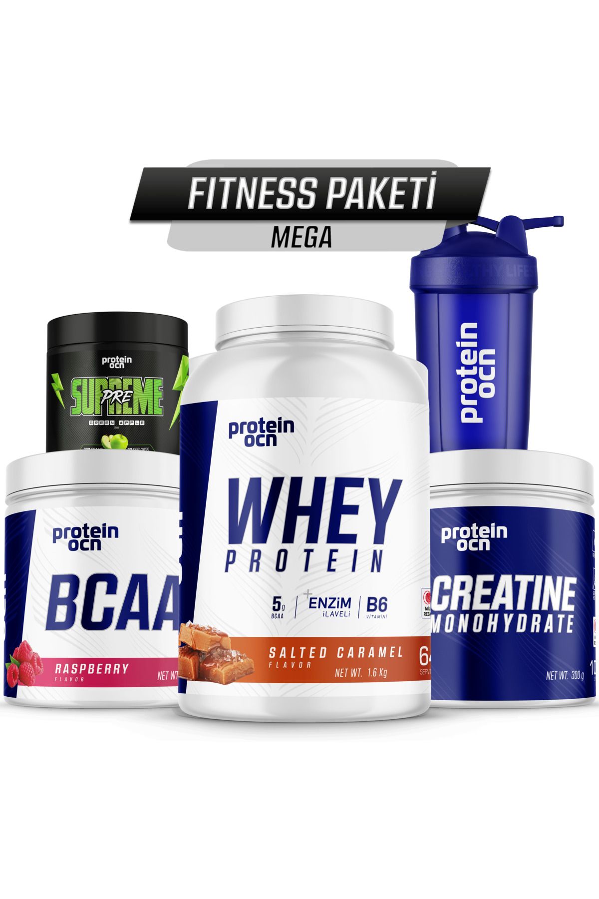Proteinocean Fıtness Paketi Mega - Salted Caramel Ahududu