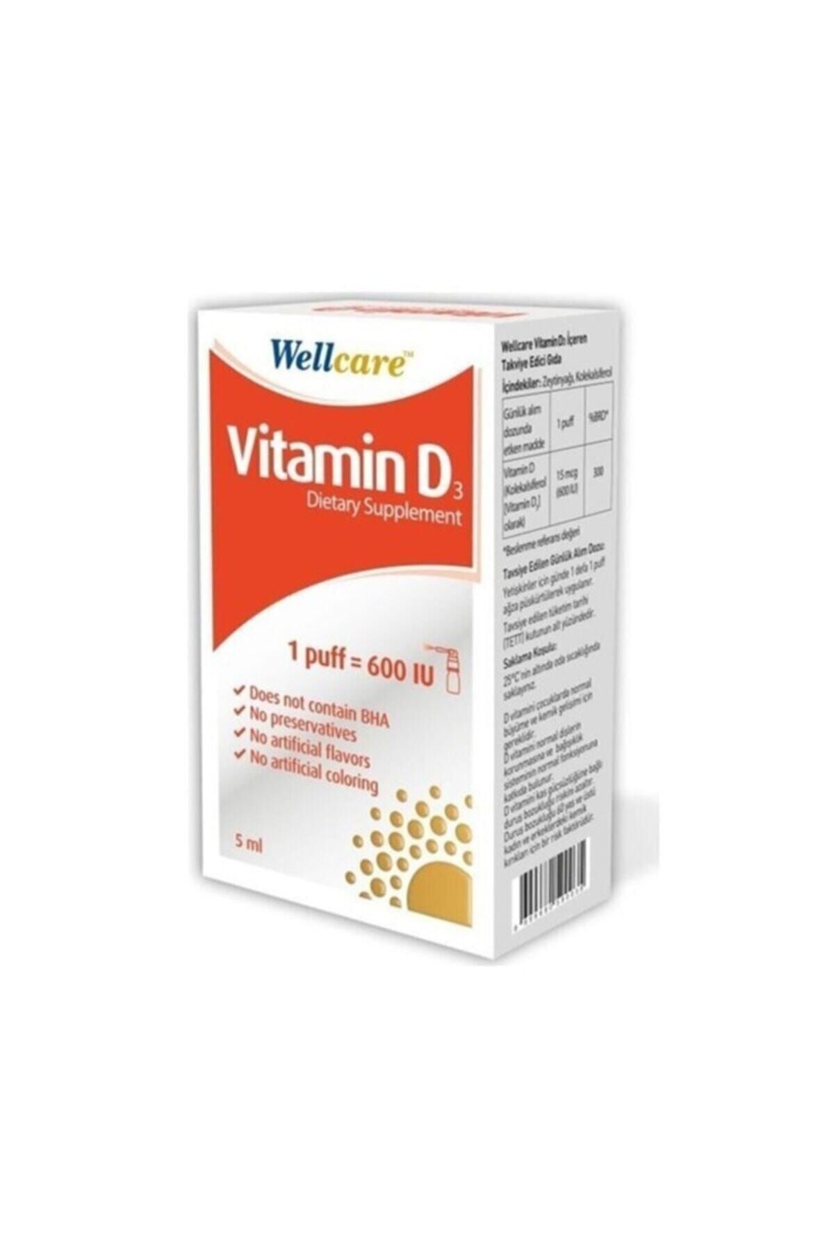 Wellcare Vitamin D3 600 Iu 5 ml Sprey