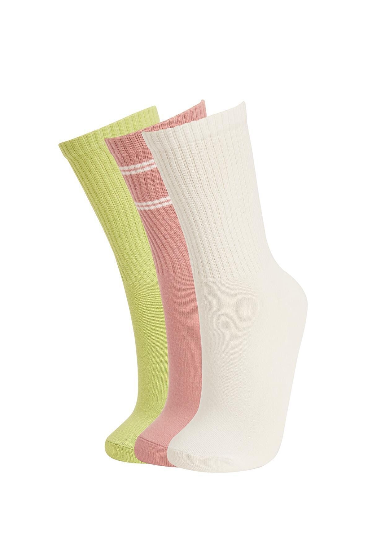 Defacto Kadın Çok Renkli Desenli 3'Lü Soket Çorap V5092AZ21AU
