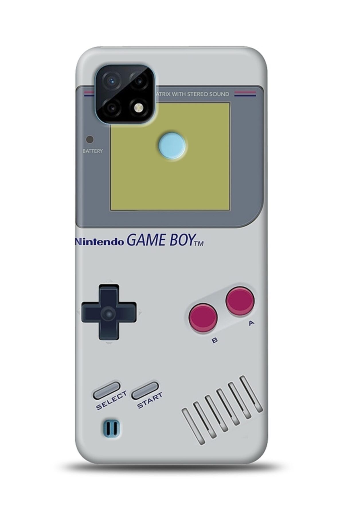 Mobilcadde Realme C21 Uyumlu Game Boy Resimli Kılıf