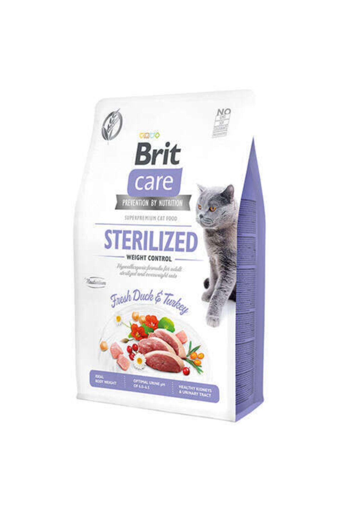 Brit Care Care Tahılsız Ördek Ve Hindi Etli Kısırlaştırılmış Diyet Yetişkin Kedi Maması 2 kg