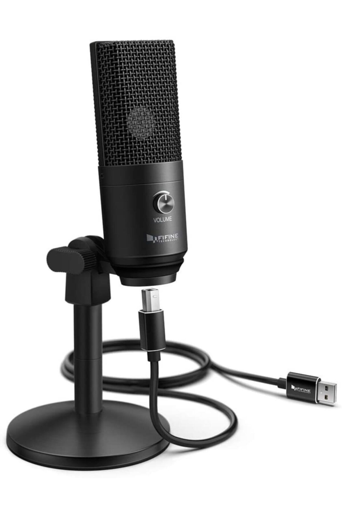 Fifine K670b Usb Mikrofon - Yayıncı - Gamer - Youtuber - Bilgisayar - Podcast Mikrofonu (siyah)