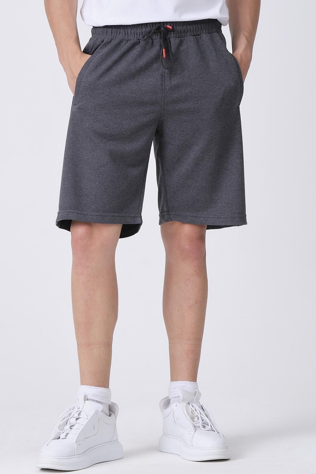 Giymoda Erkek Orijinal Bermuda Regular Fit Şort Antrasit