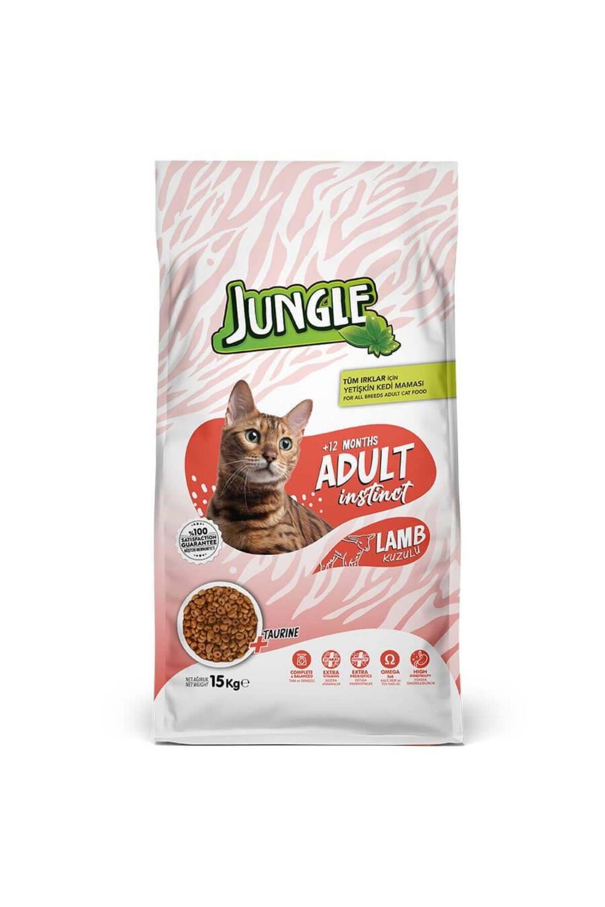 Jungle Kuzulu Yetişkin Kedi Maması 15 Kg