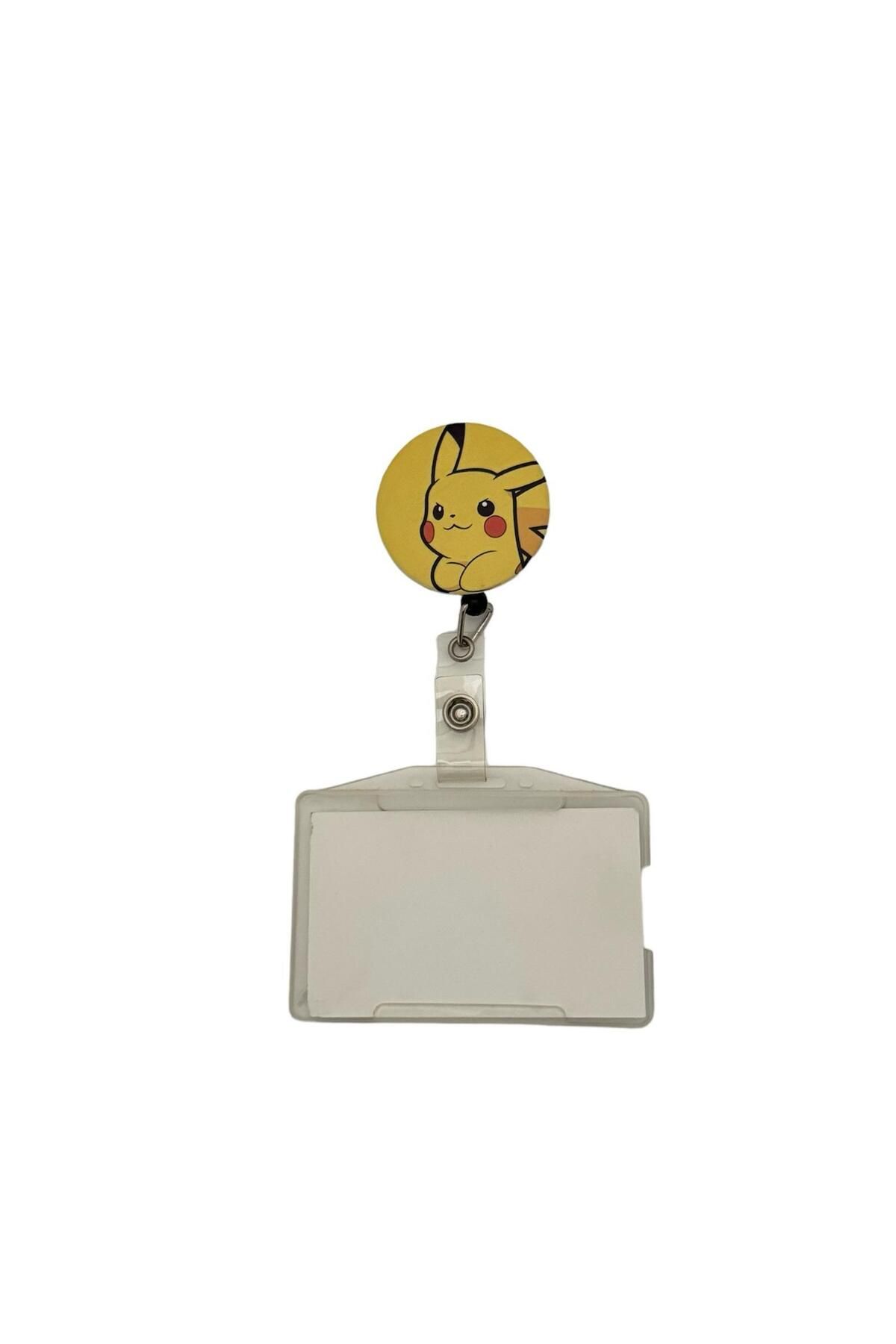 Sağlıkçı Shopping Pokemon Pikachu 2 Temalı Metal Yoyo Kartlık Yoyo Yaka Kartlığı