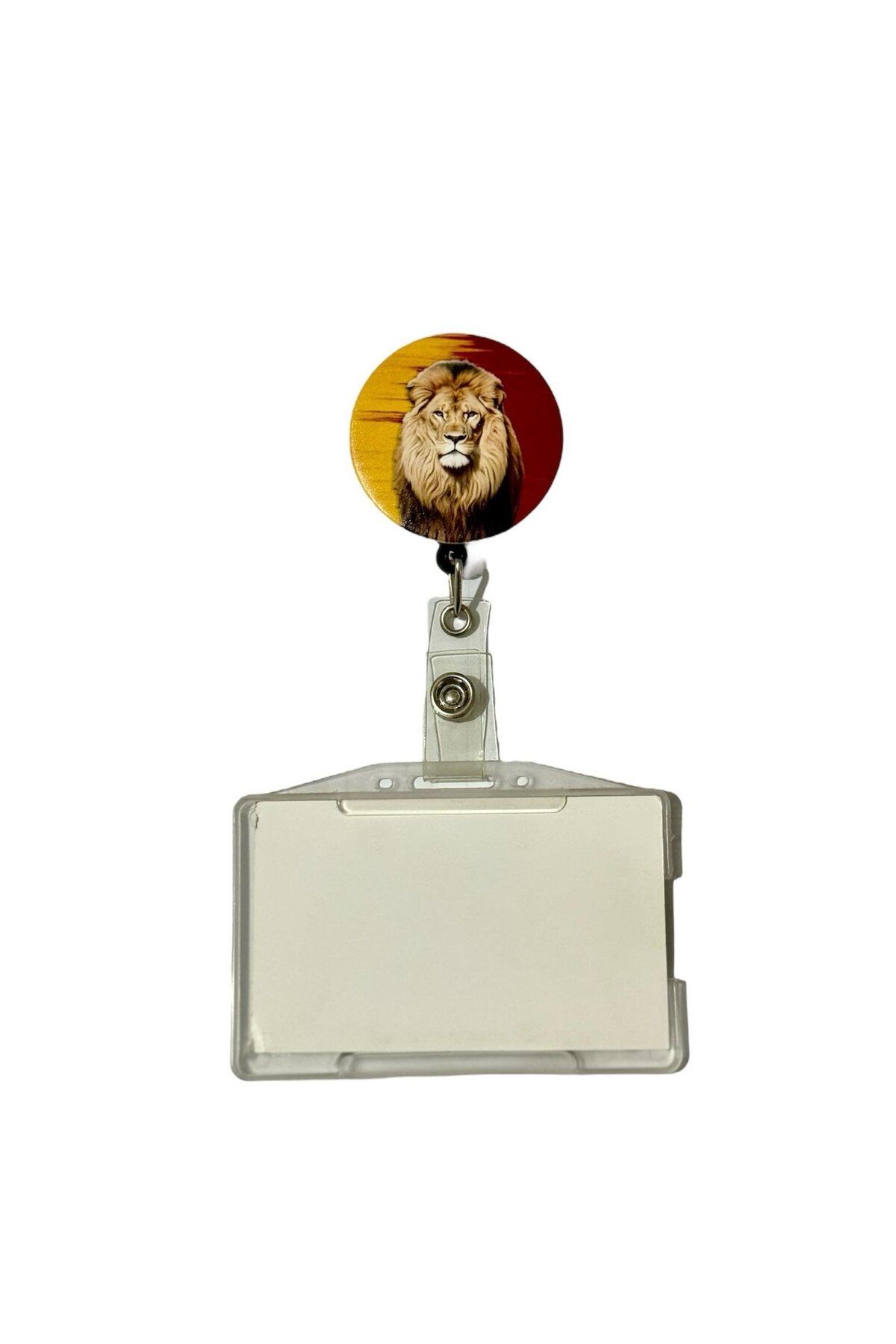 Sağlıkçı Shopping Aslan Temalı Metal Yoyo Kartlık Yoyo Yaka Kartlığı