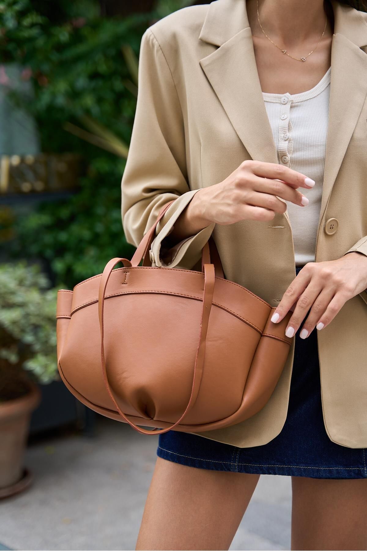 Madamra Taba Kadın Bolso Shopper El Ve Omuz Çantası