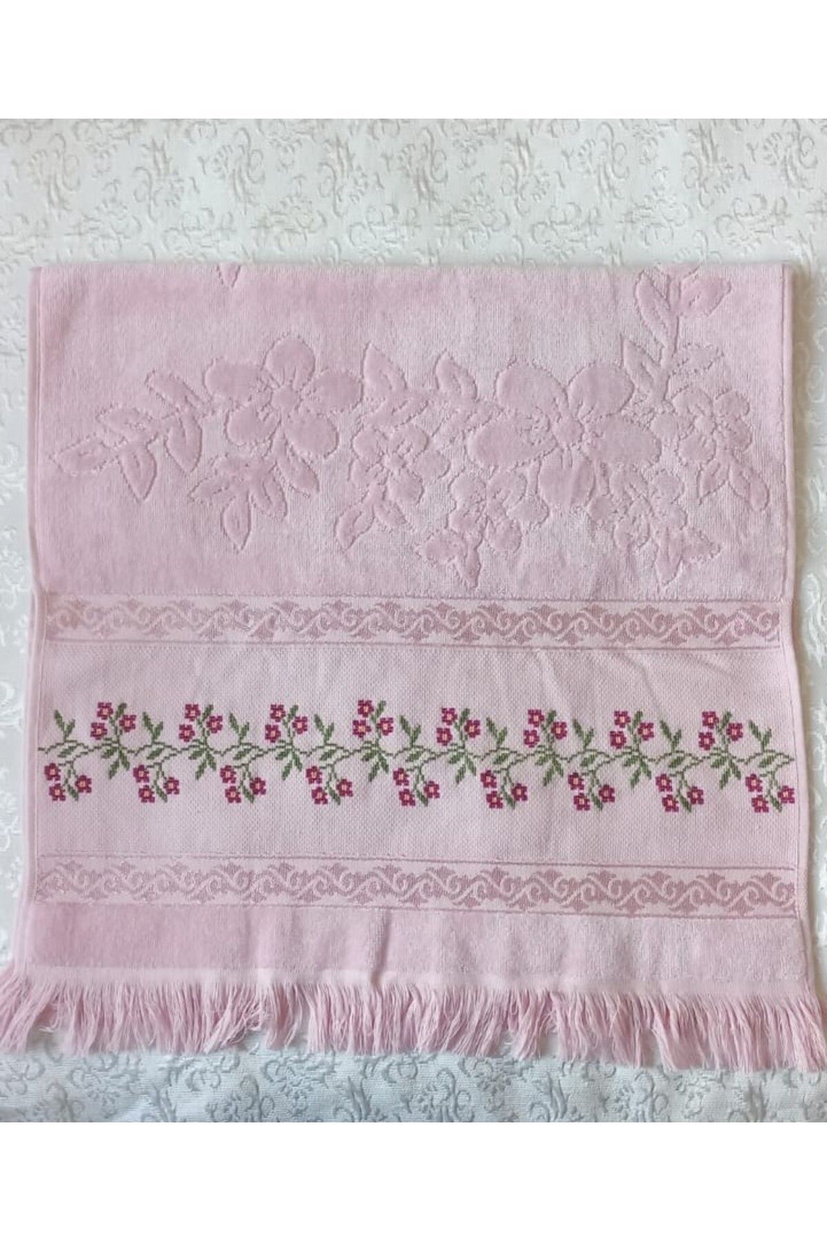 ELEKTROHAN Etamin Kanaviçe Havlu El Yapımı Özel 47X87 CM