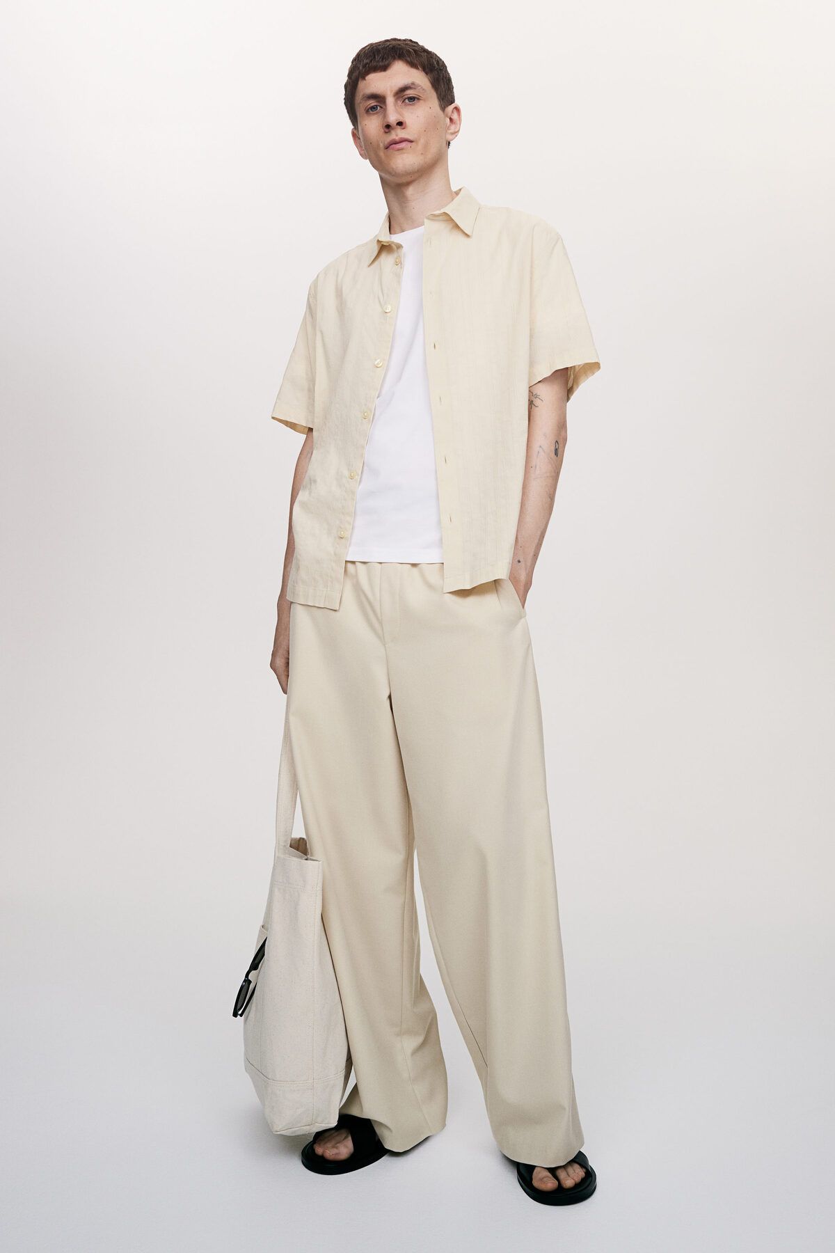 H&M Regular Fit Tekstüre Gömlek