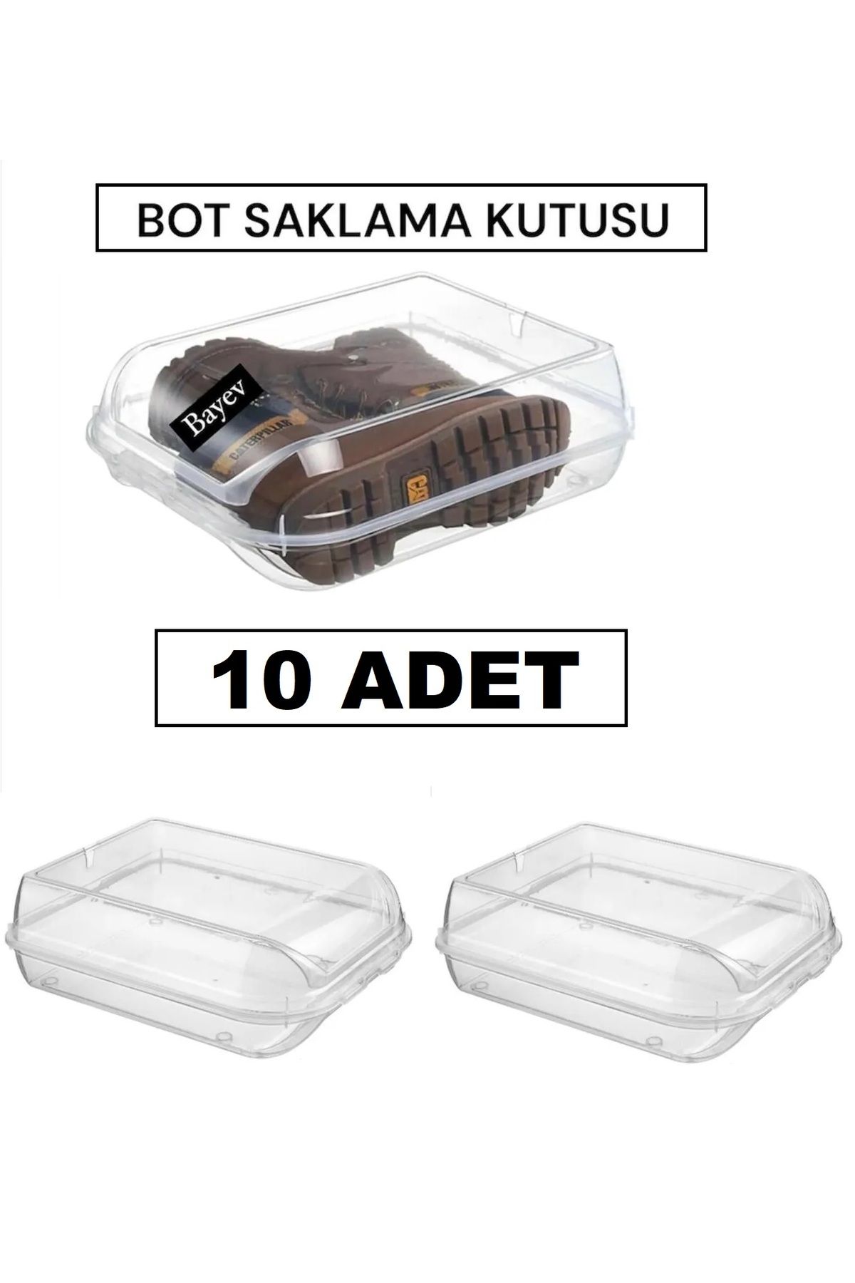 Bayev 10 Adet Bot Saklama Kutusu Maxi Boy Ayakkabı Saklama Kutusu Kışlık Ayakkabılık Düzenleyici