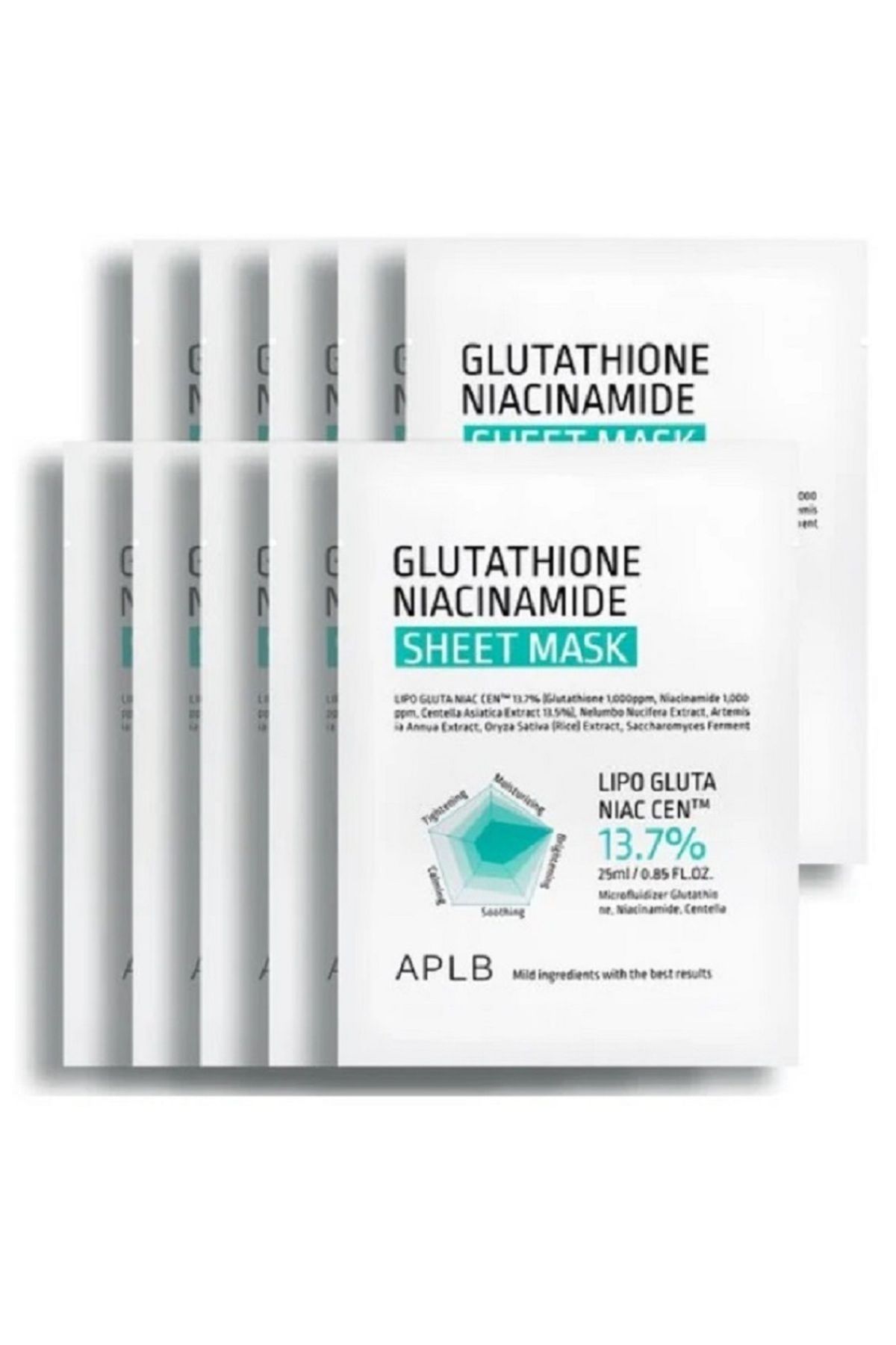 APLB Glutathione Niacinamide Sheet Mask (10 Adet)