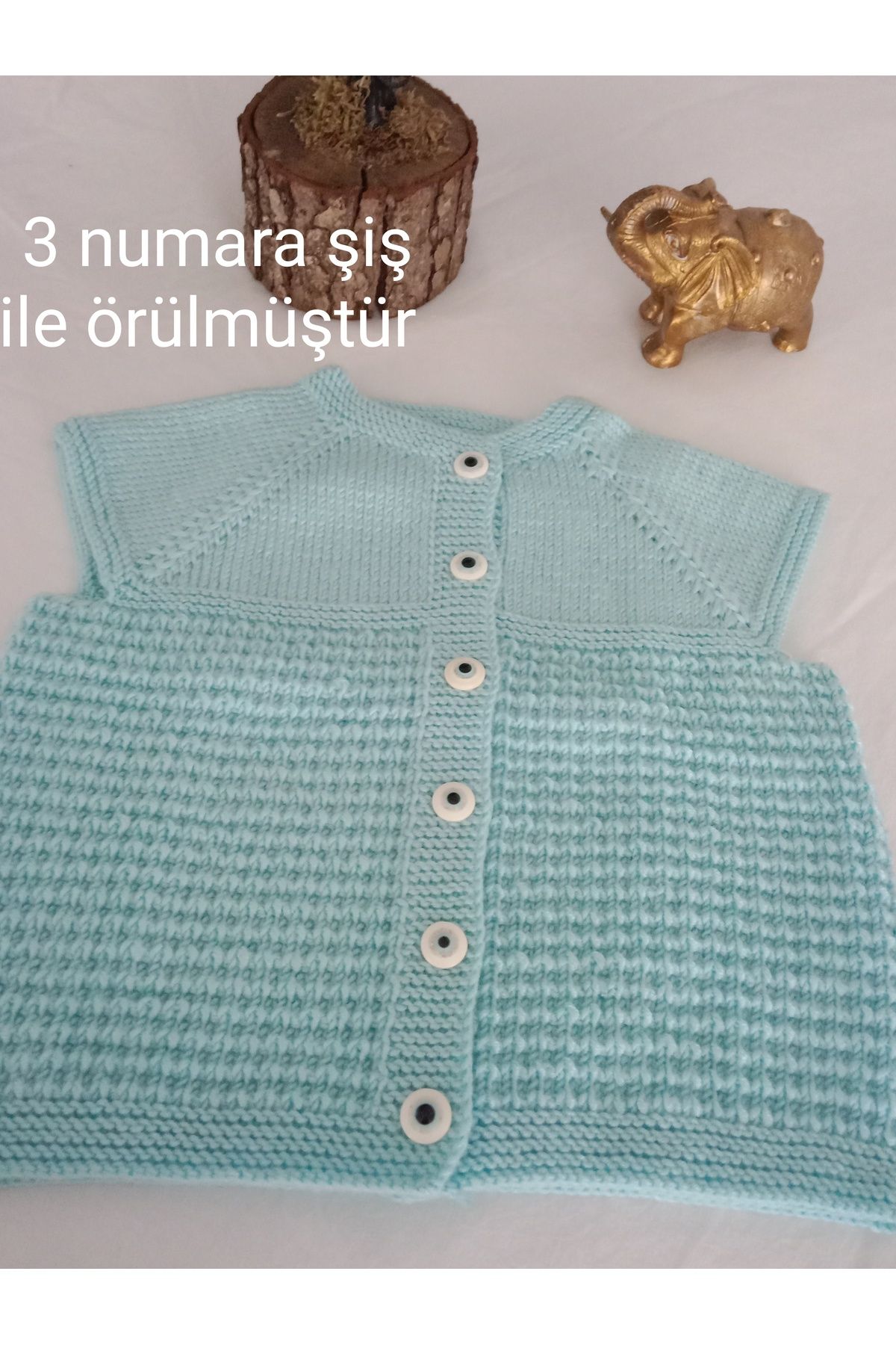 Buğra Giyim El örgüsü bebek yeleği