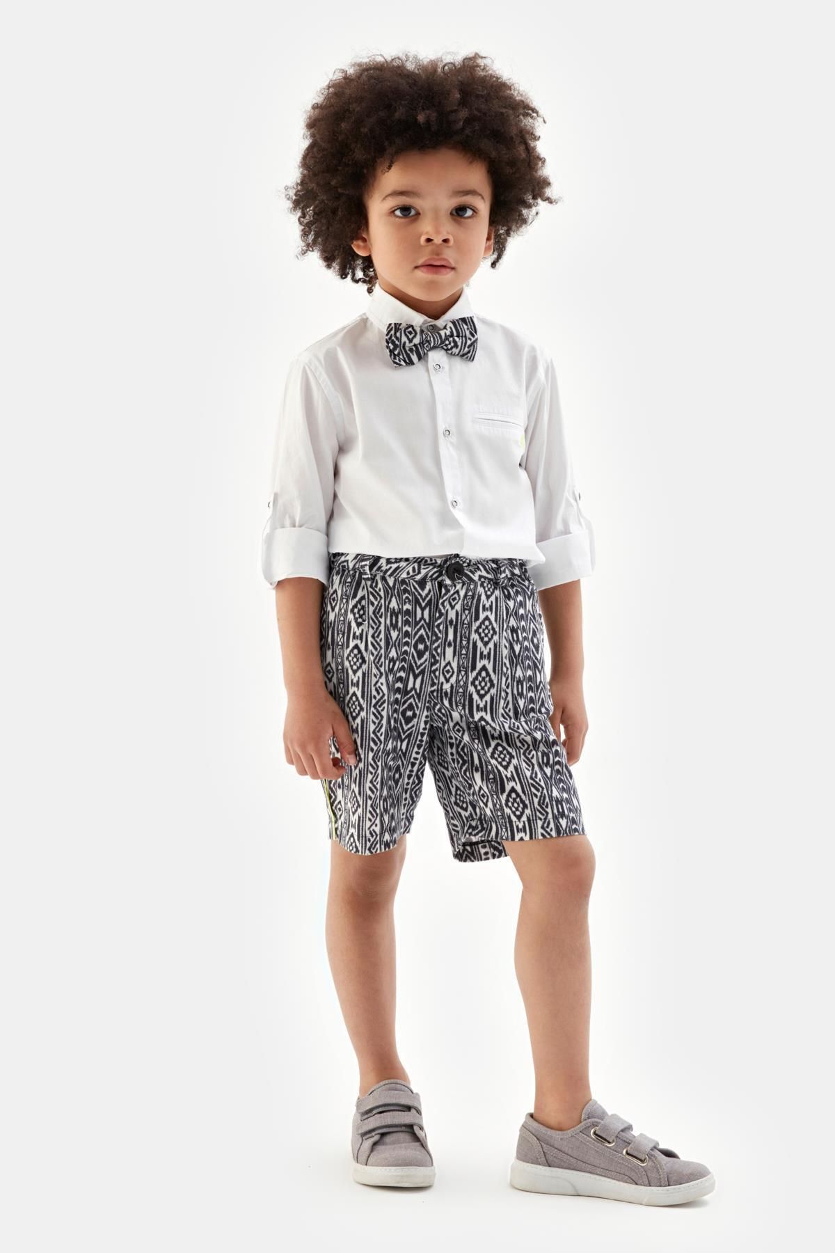 Nebbati Bg Store Erkek Çocuk Desenli Şort 23ss1nb3122