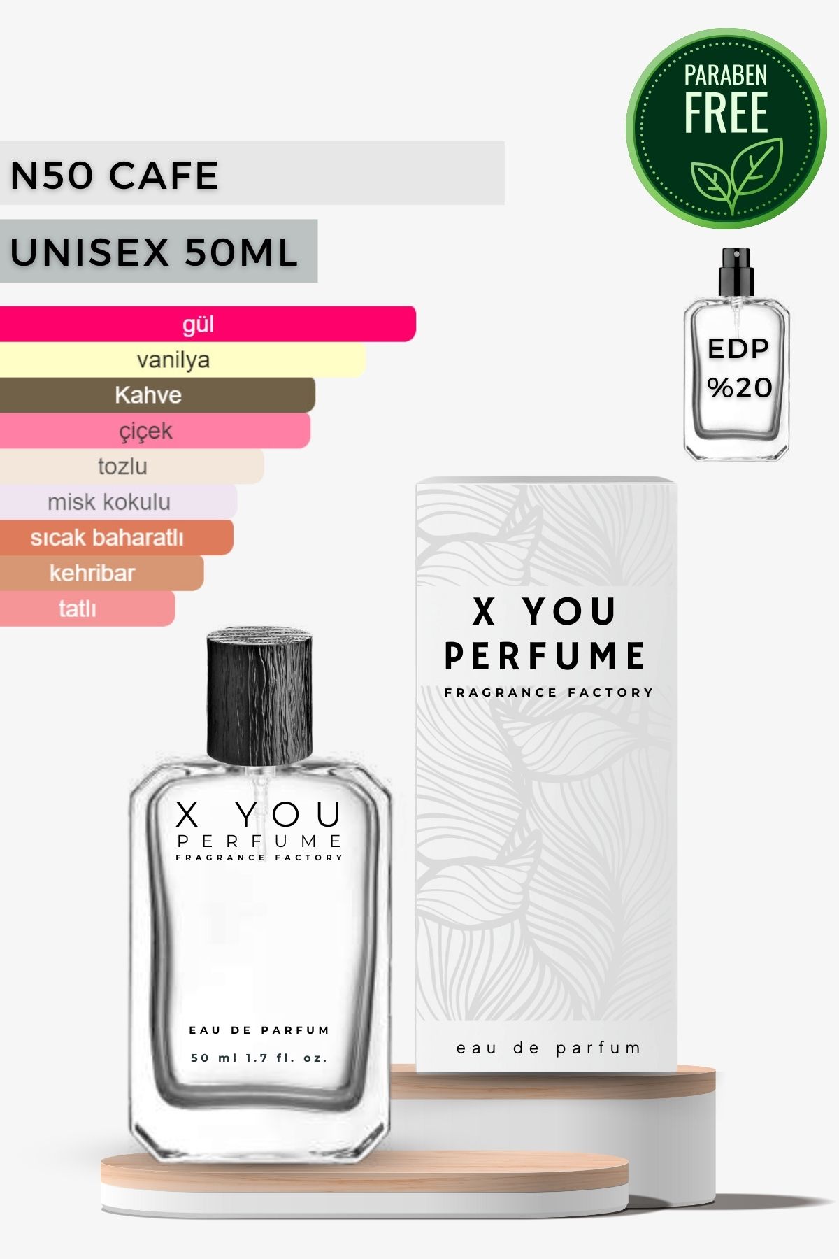 x you perfume Intense Cafe 50ml Edp Unısex Perfume N50