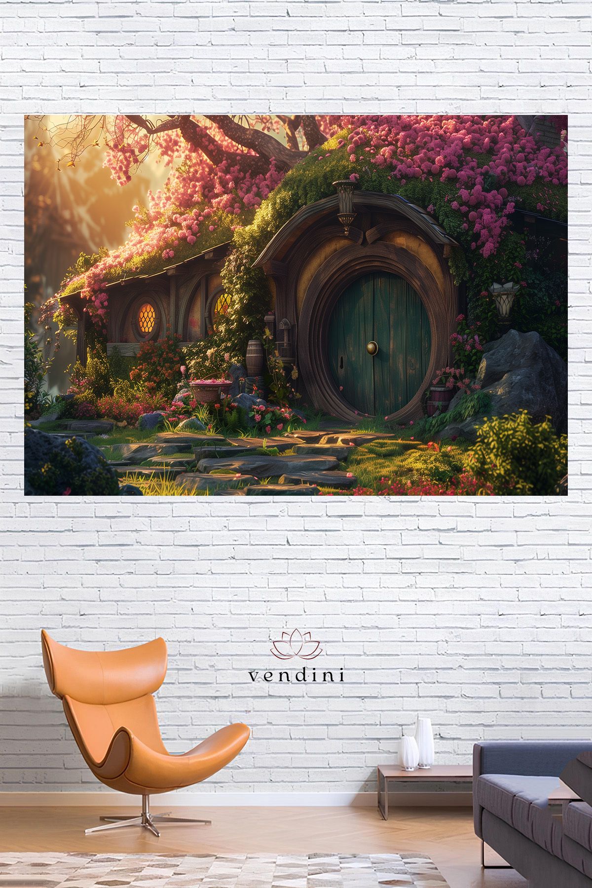 Vendini Yüzüklerin Efendisi Hobbit Evi Duvar Örtüsü Duvar Halısı Wall Tapestry