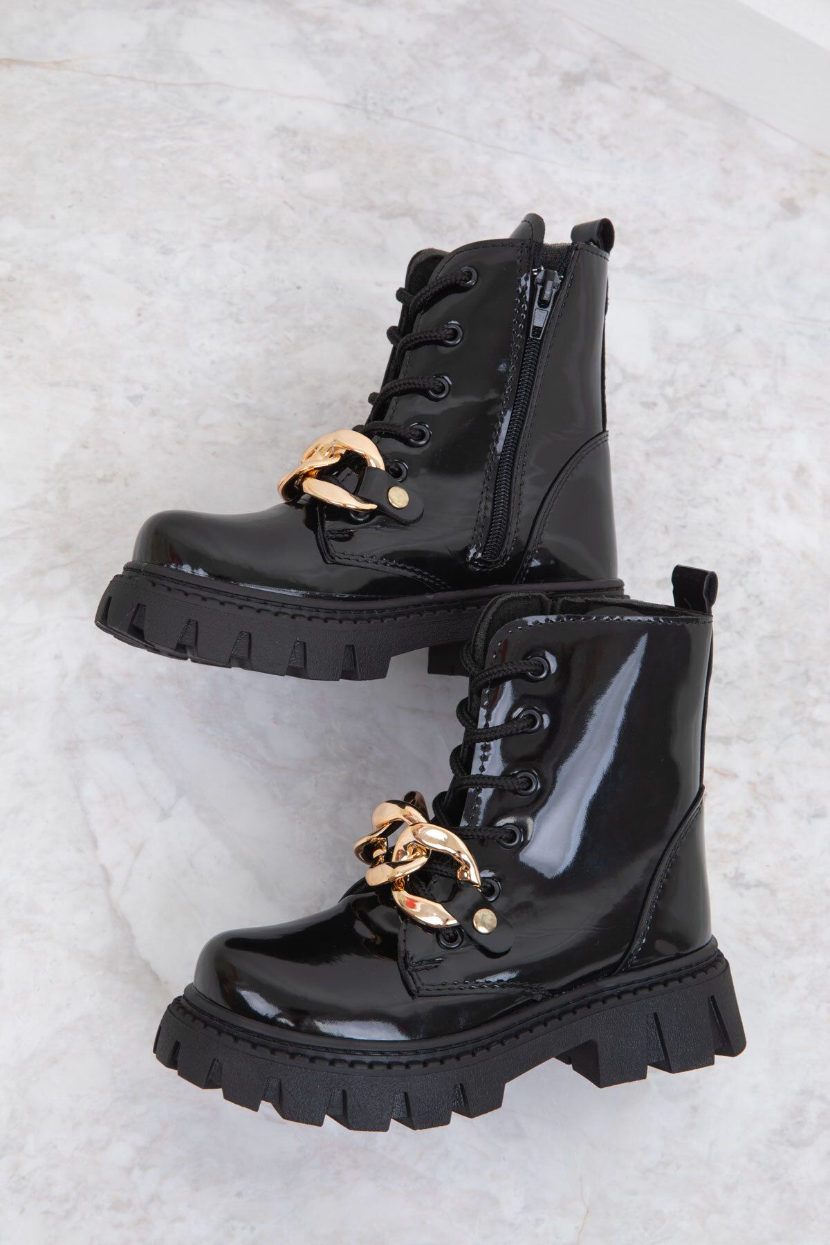 SOHO Siyah Rugan Çocuk Bot & Bootie 19811