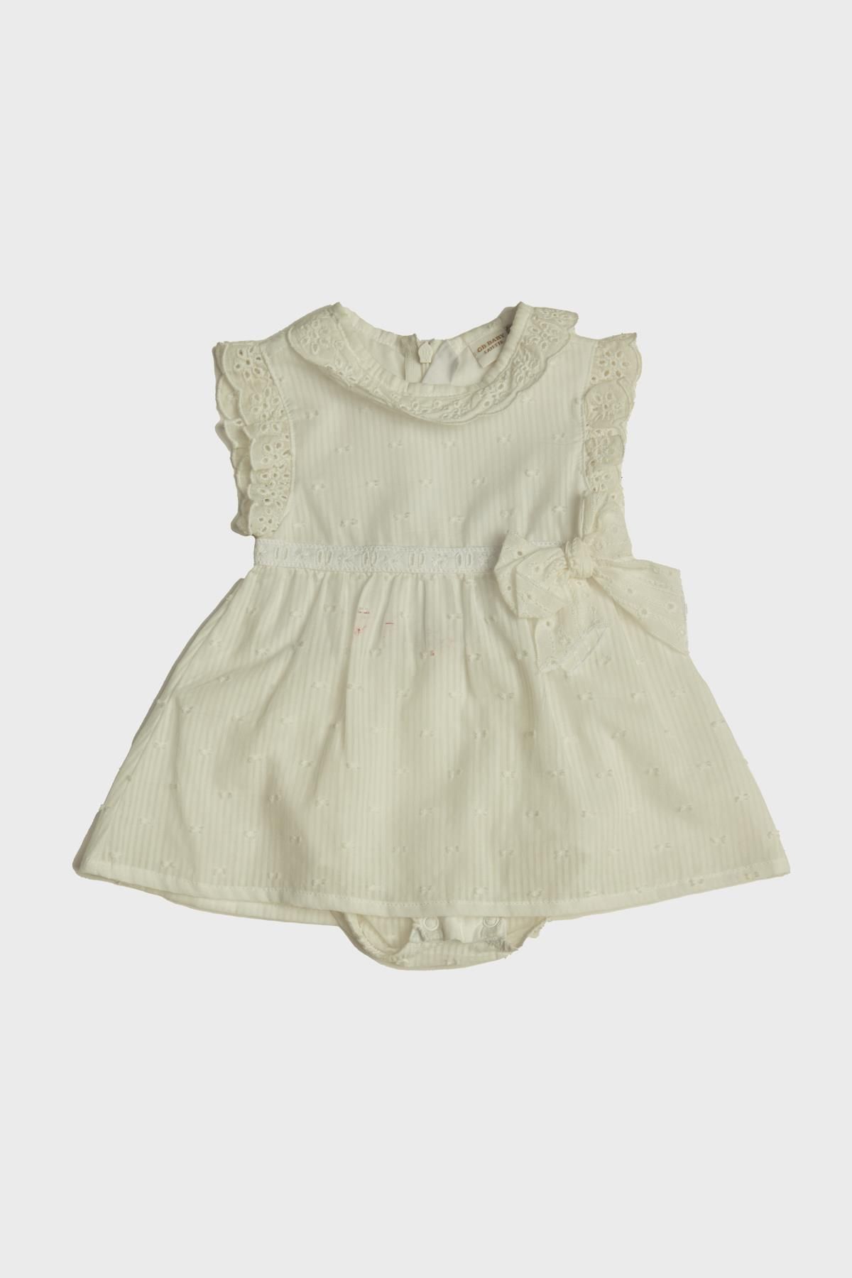 Layette Bg Store Kız Bebek Beyaz Elbise