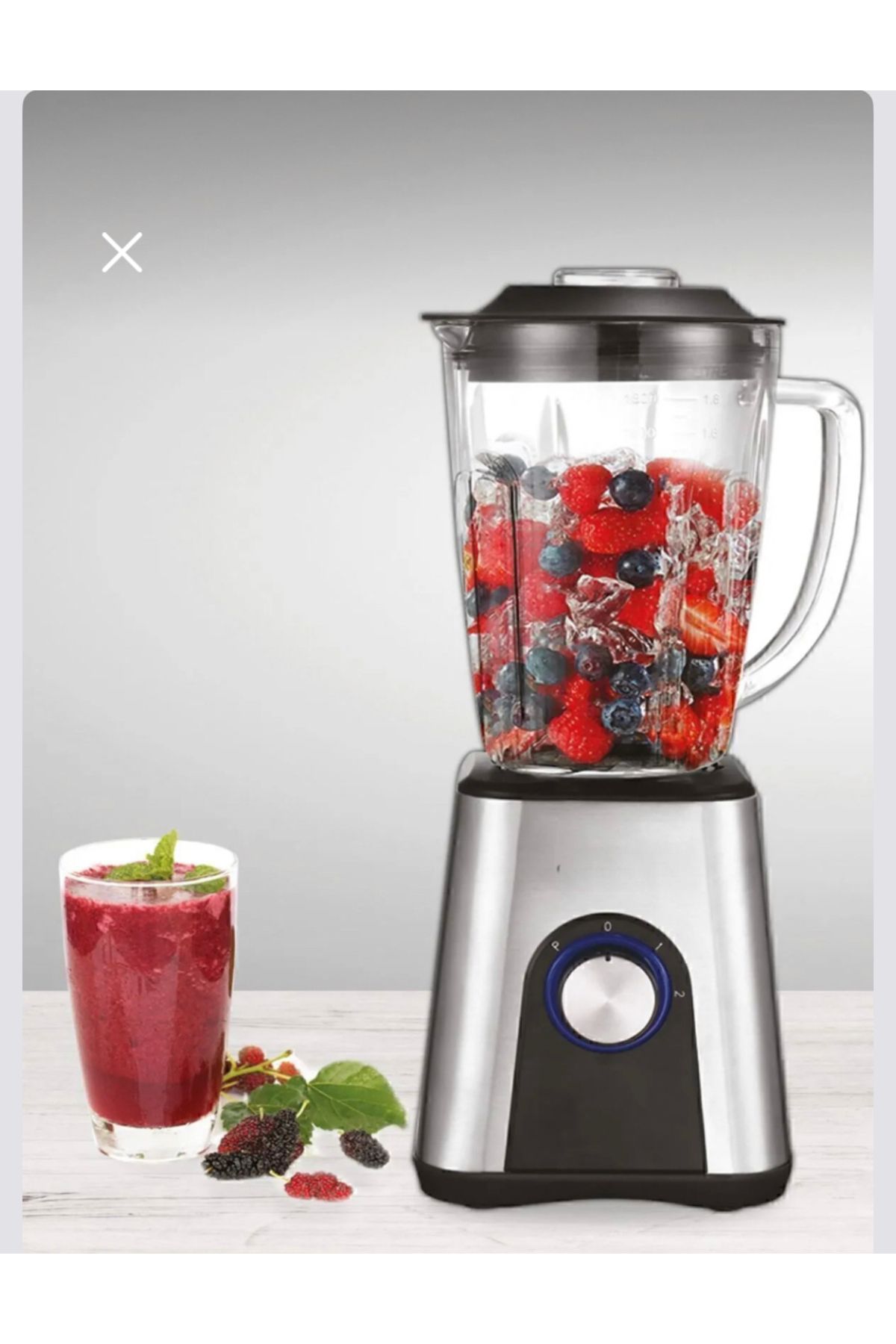 Genel Markalar 1000 Watt 1.8 Litre Paslanmaz Çelik Buz Kırma Özellikli Cam Sürahi Blender
