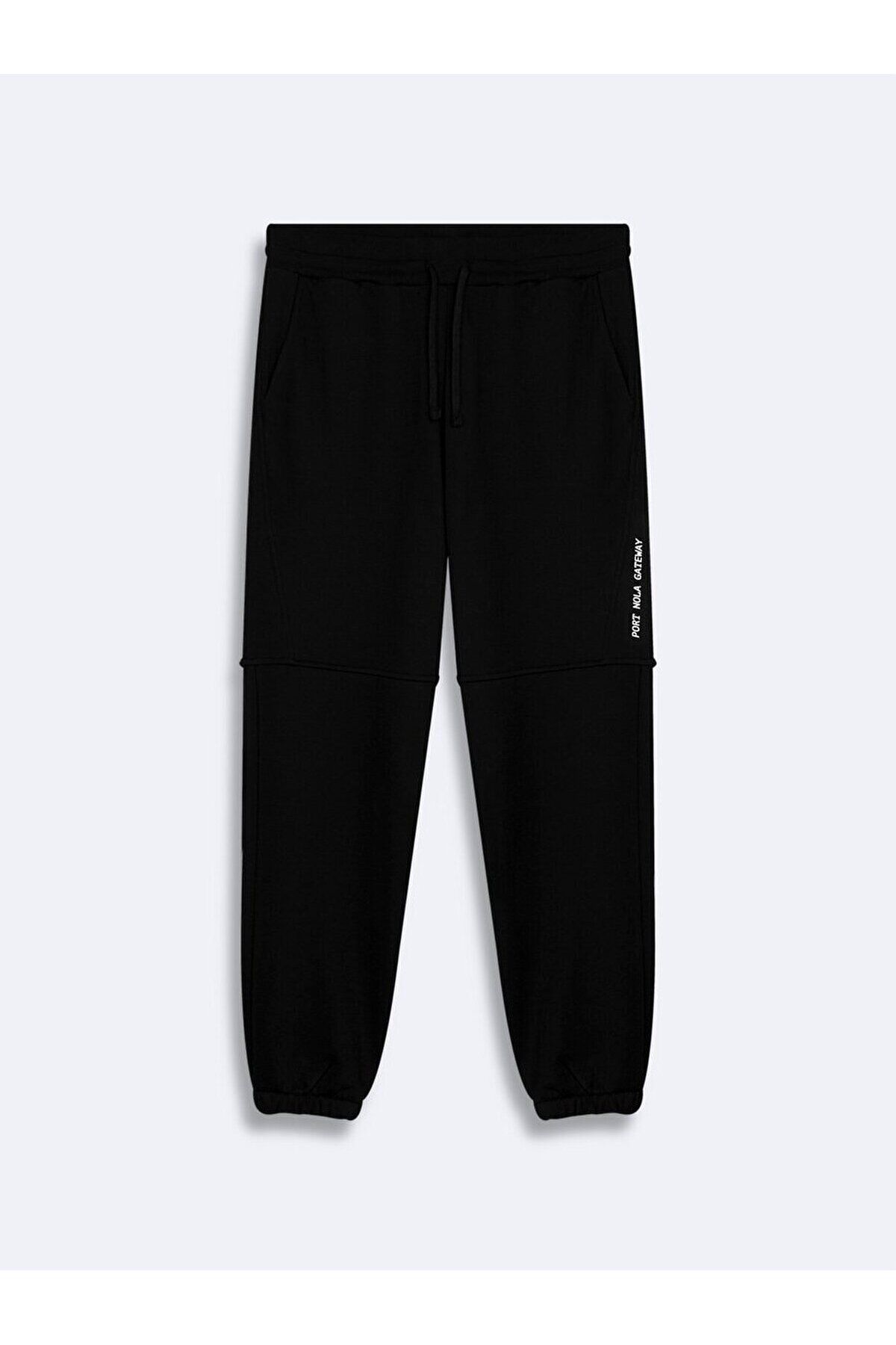 Ltb Düz Jogger Regular Fit Siyah Eşofman
