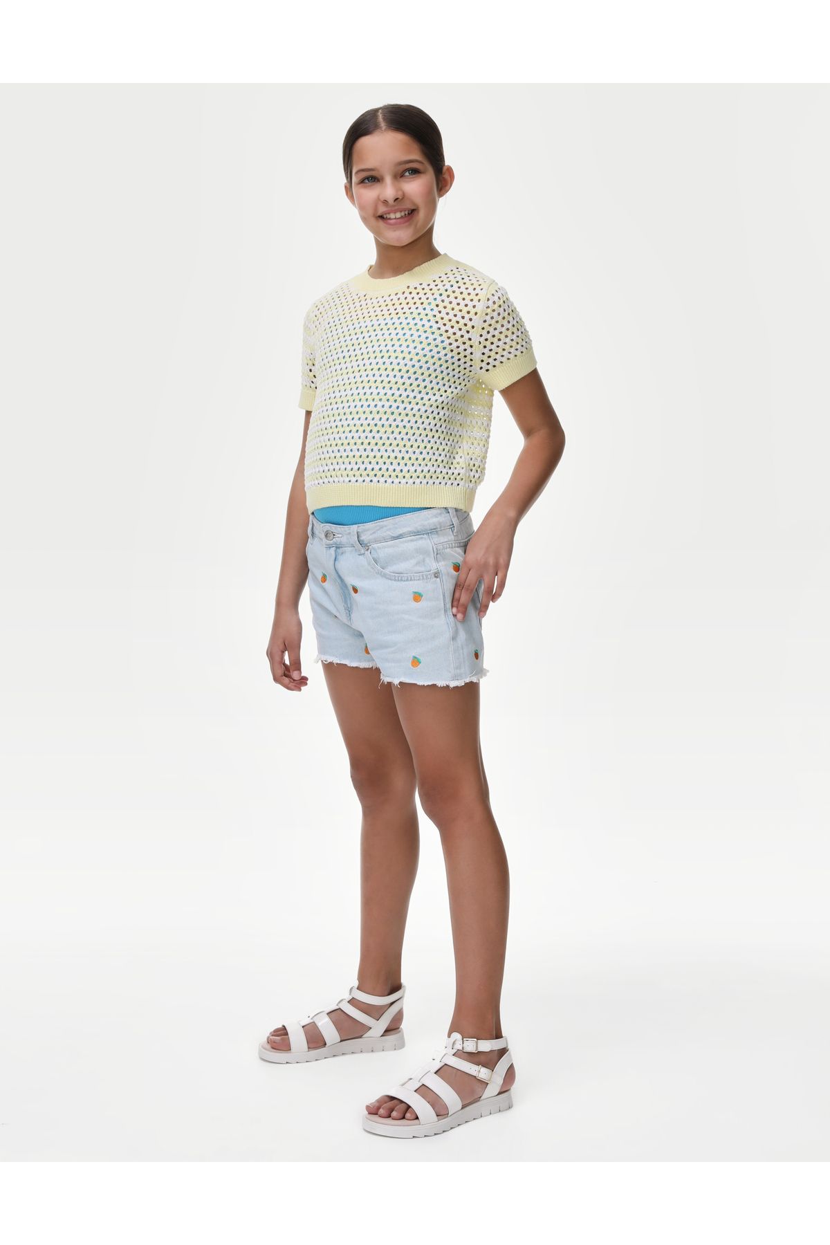 Marks & Spencer Saf Pamuklu Regular Fit Denim Şort (6-16 Yaş)