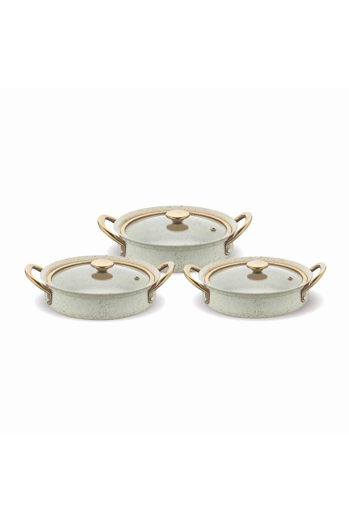 FMS EFSANE GRANİT OMLET SET BEJ